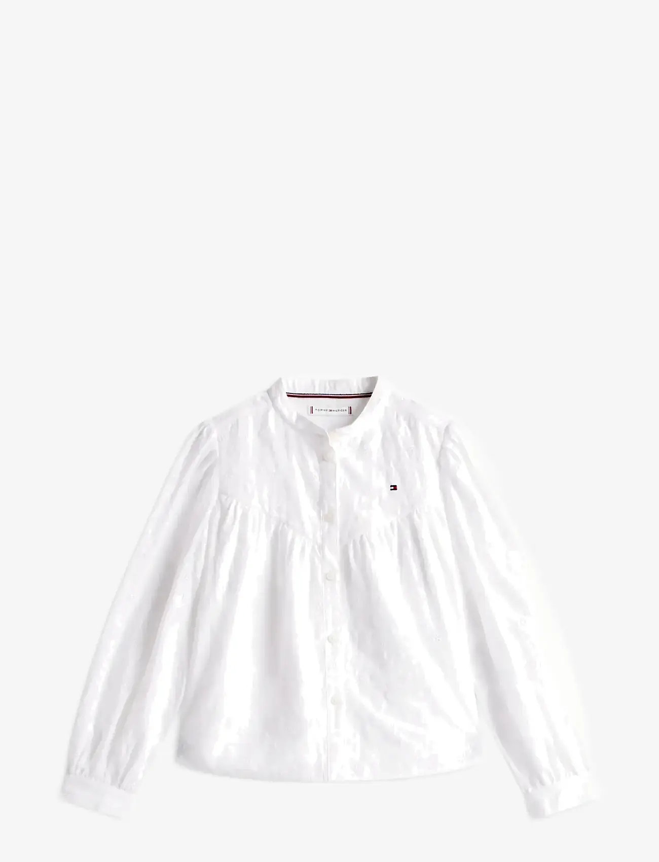 Tommy Hilfiger - BRODERIE ANGLAISE SHIRT LS - blouses & tunics - white - 1