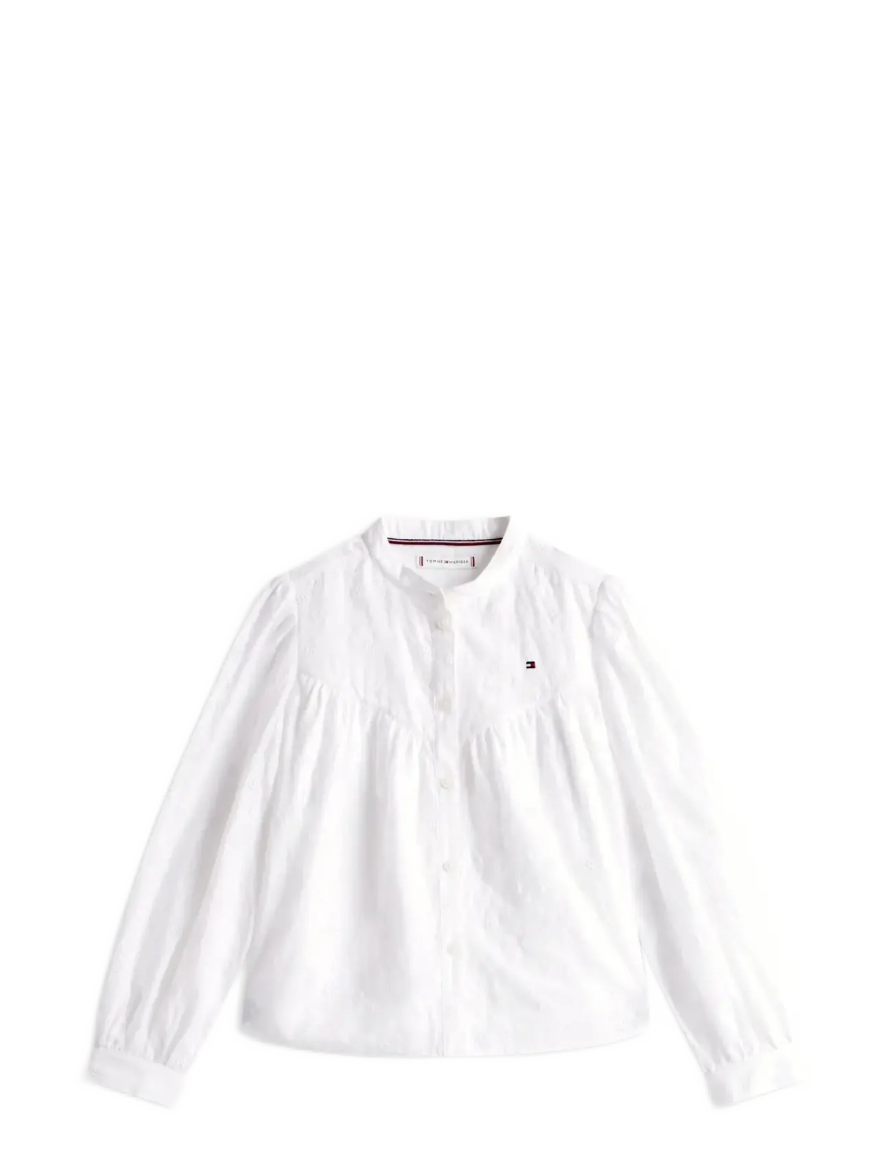 Tommy Hilfiger BRODERIE ANGLAISE SHIRT LS - Kids 98-134 - WHITE / white