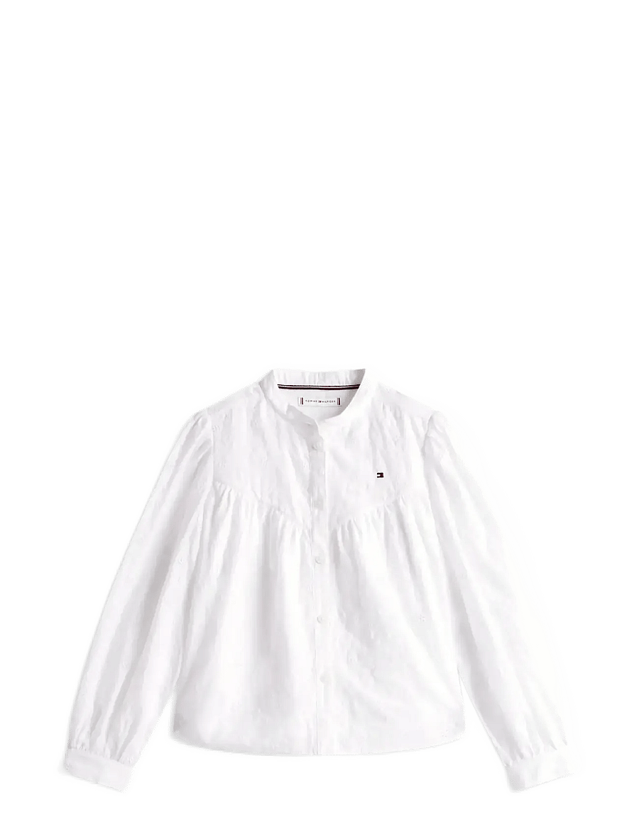 Tommy Hilfiger - BRODERIE ANGLAISE SHIRT LS - bluser & tunikaer - white - 1