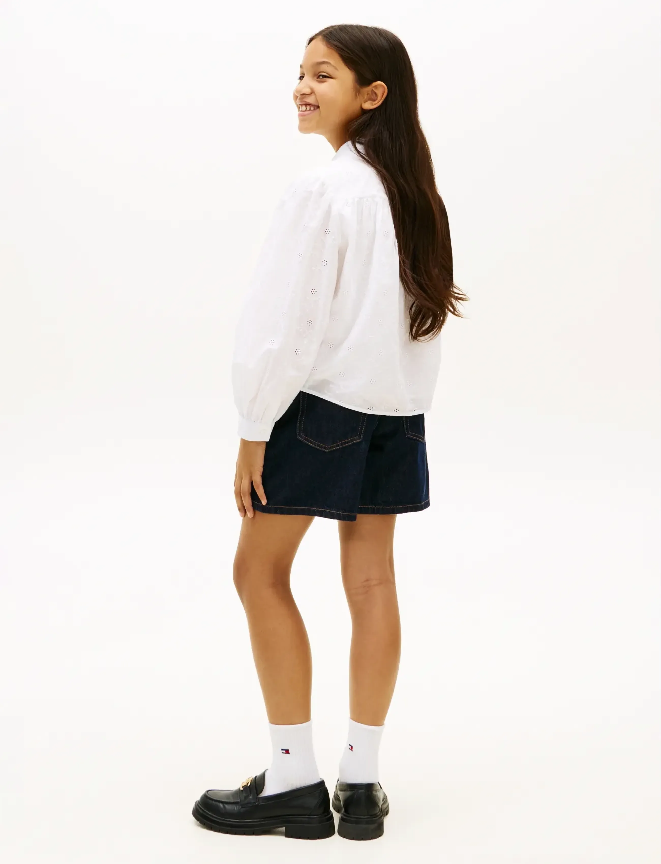 Tommy Hilfiger - BRODERIE ANGLAISE SHIRT LS - bluser & tunikaer - white - 2