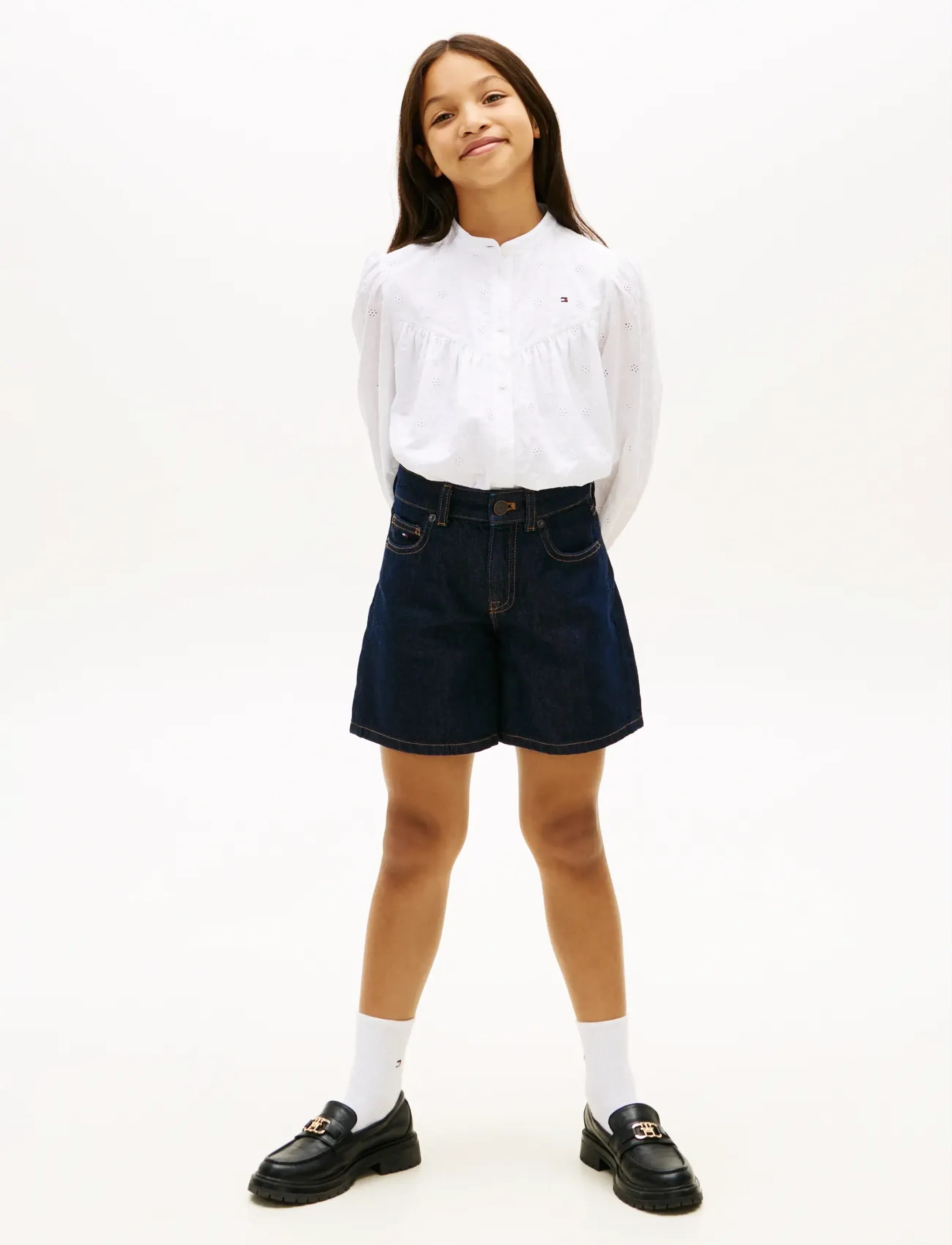 Tommy Hilfiger - BRODERIE ANGLAISE SHIRT LS - bluser & tunikaer - white - 3