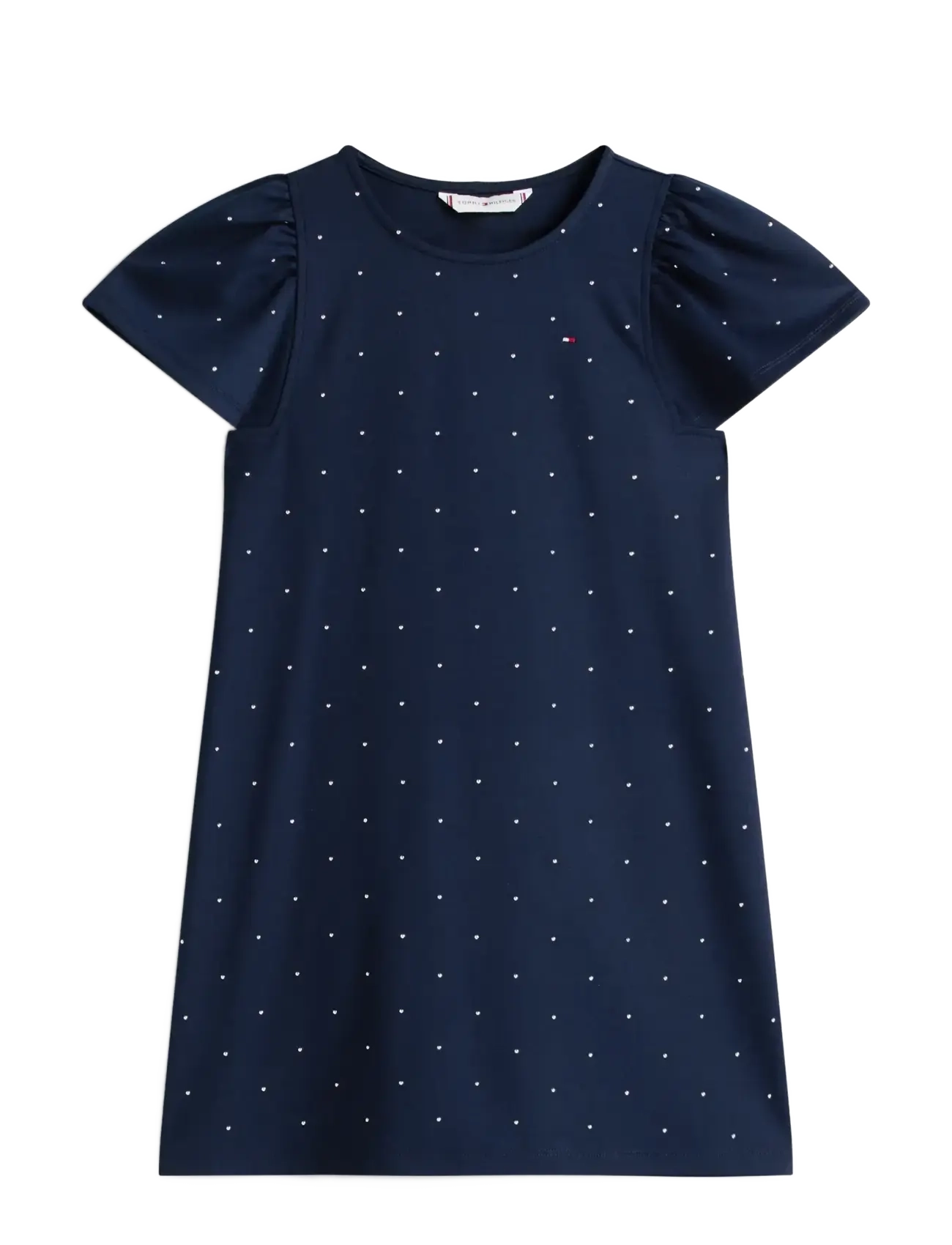 TOMMY HILFIGER Festive Stud Aline Kleid Ss Navy - 164 - Kinder