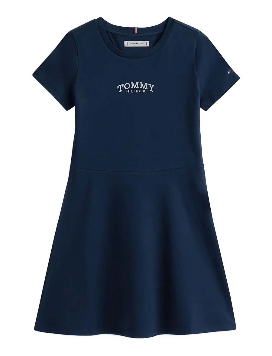 Tommy Hilfiger - SKATER DRESS SS - kurzärmelige freizeitkleider - dark night navy - 1