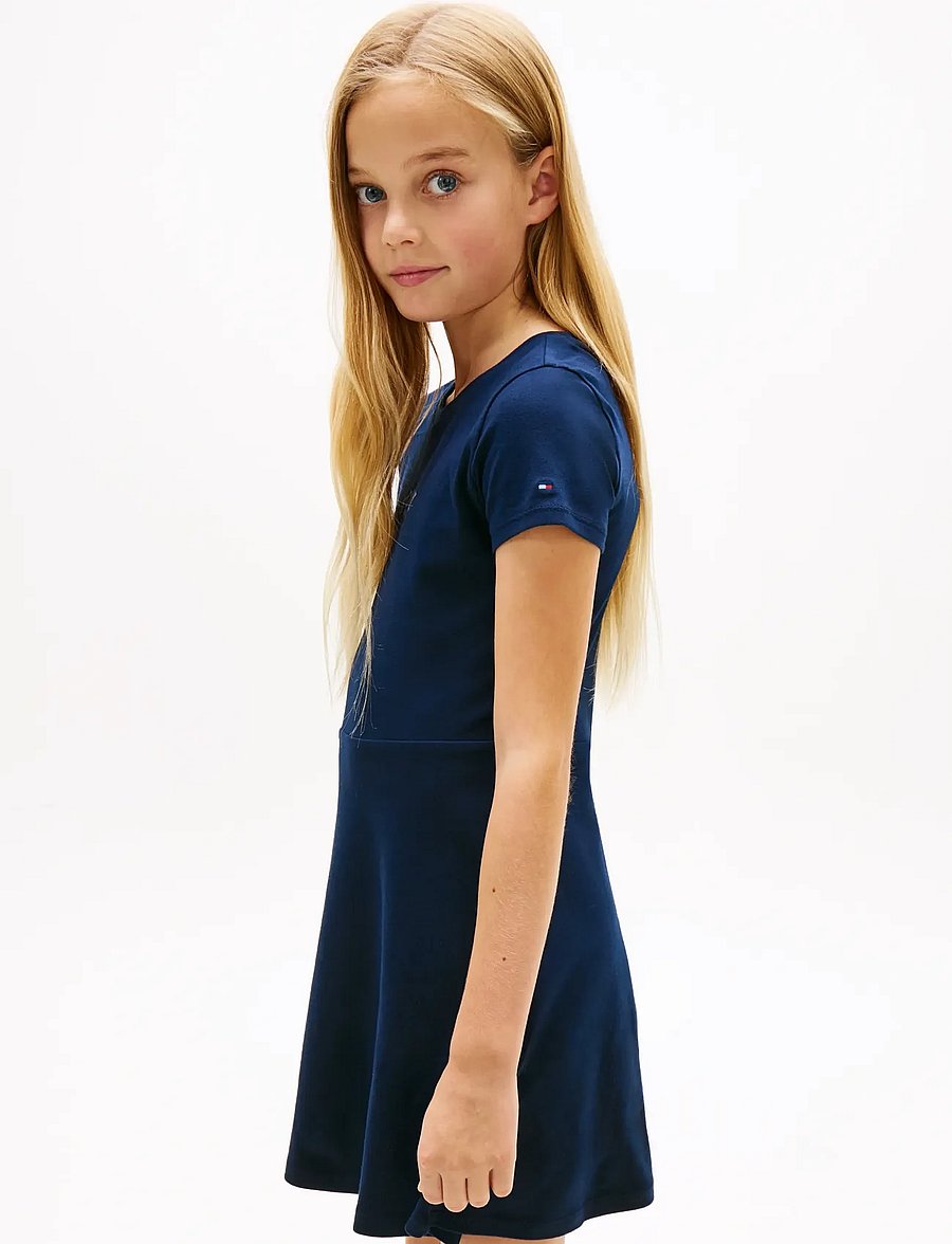 Tommy Hilfiger - SKATER DRESS SS - kurzärmelige freizeitkleider - dark night navy - 3