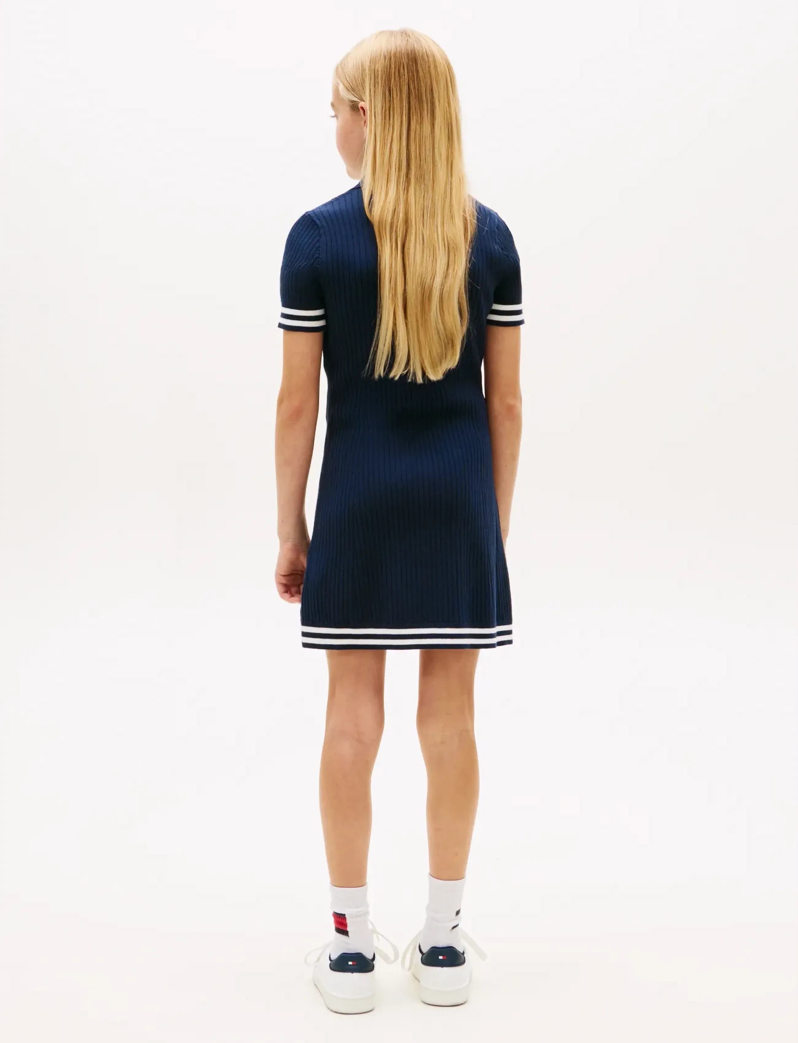 Tommy Hilfiger - SWEATER DRESS SS - kortærmede hverdagskjoler - dark night navy - 4
