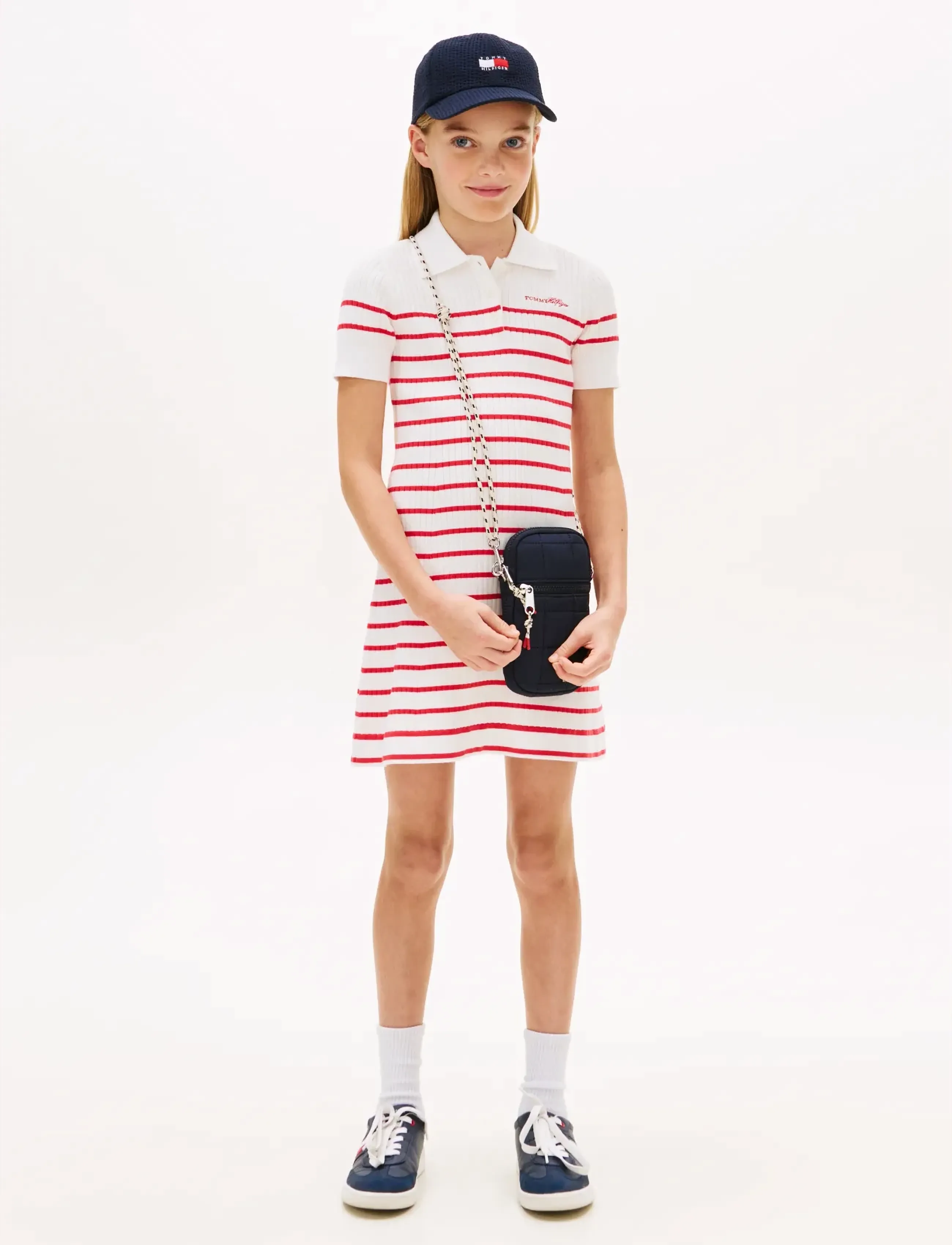 Tommy Hilfiger Sweater Dress Ss, 128, Casual Dresses, Rot - Short-sleeved Kinder