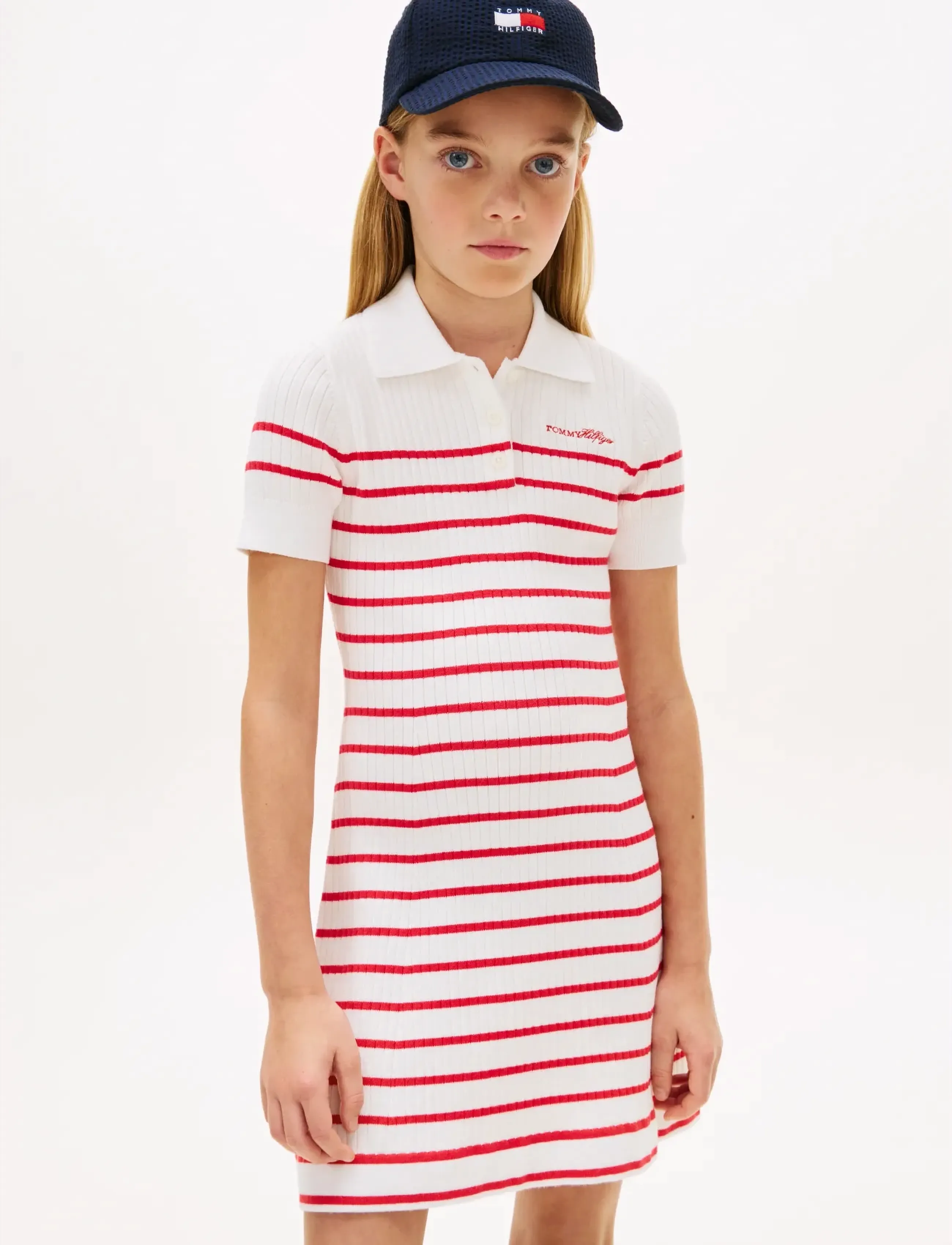 Tommy Hilfiger - SWEATER DRESS SS - short-sleeved casual dresses - red alert - 2