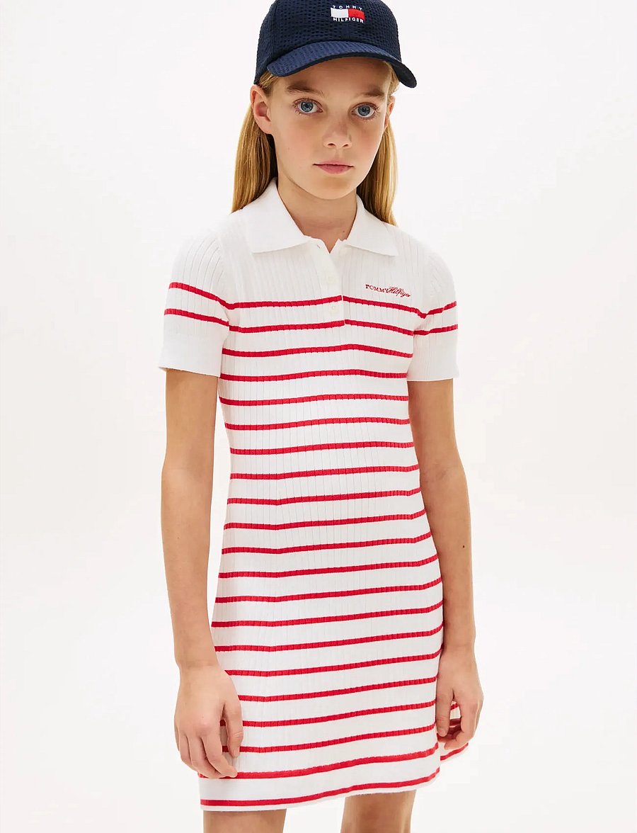 Tommy Hilfiger - SWEATER DRESS SS - kurzärmelige freizeitkleider - red alert - 2