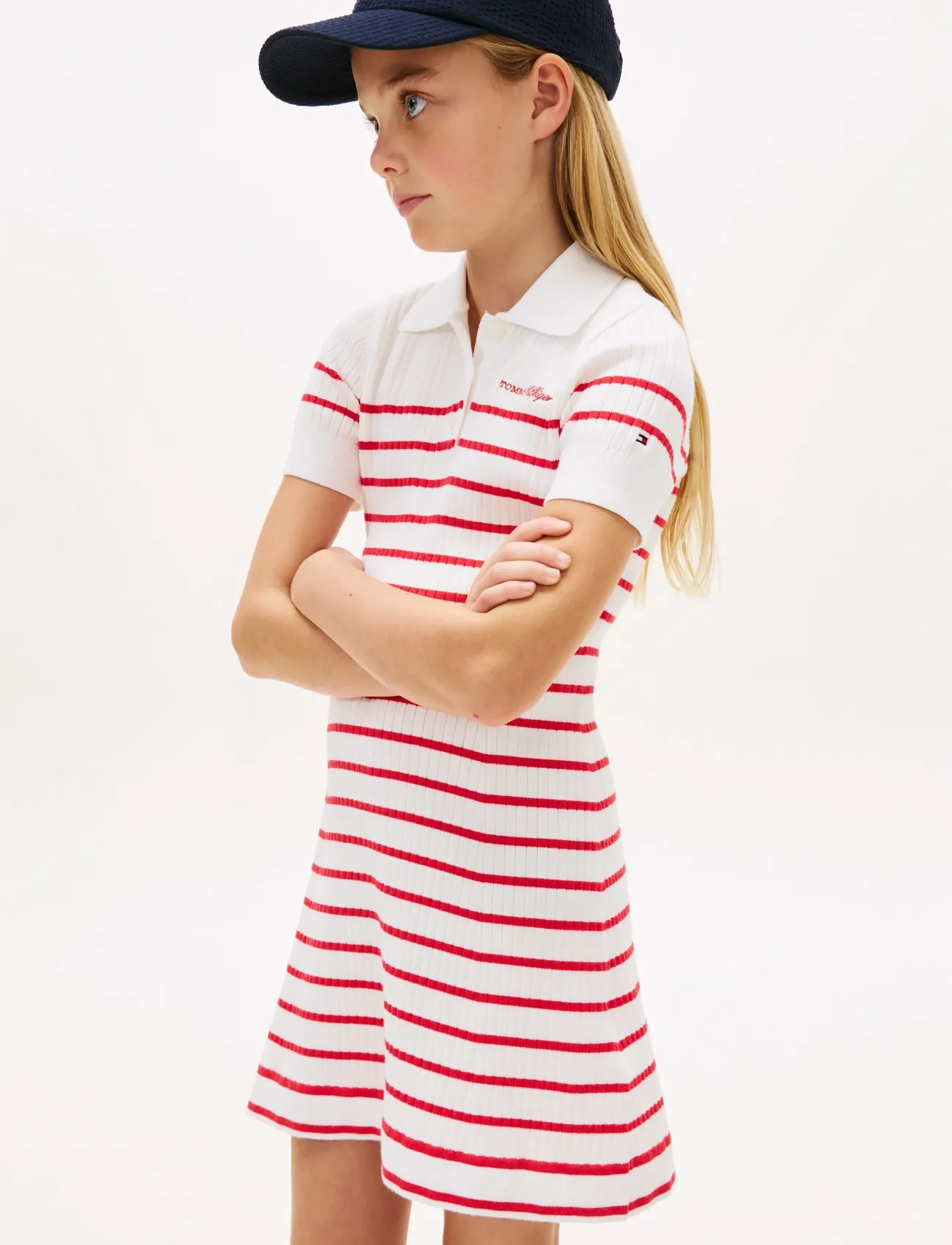 Tommy Hilfiger - SWEATER DRESS SS - short-sleeved casual dresses - red alert - 3
