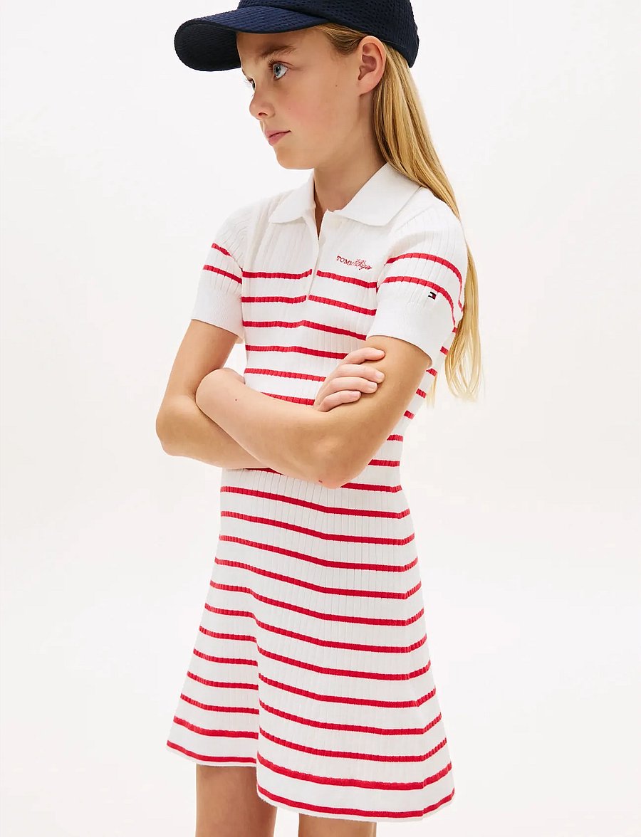 Tommy Hilfiger - SWEATER DRESS SS - kurzärmelige freizeitkleider - red alert - 3