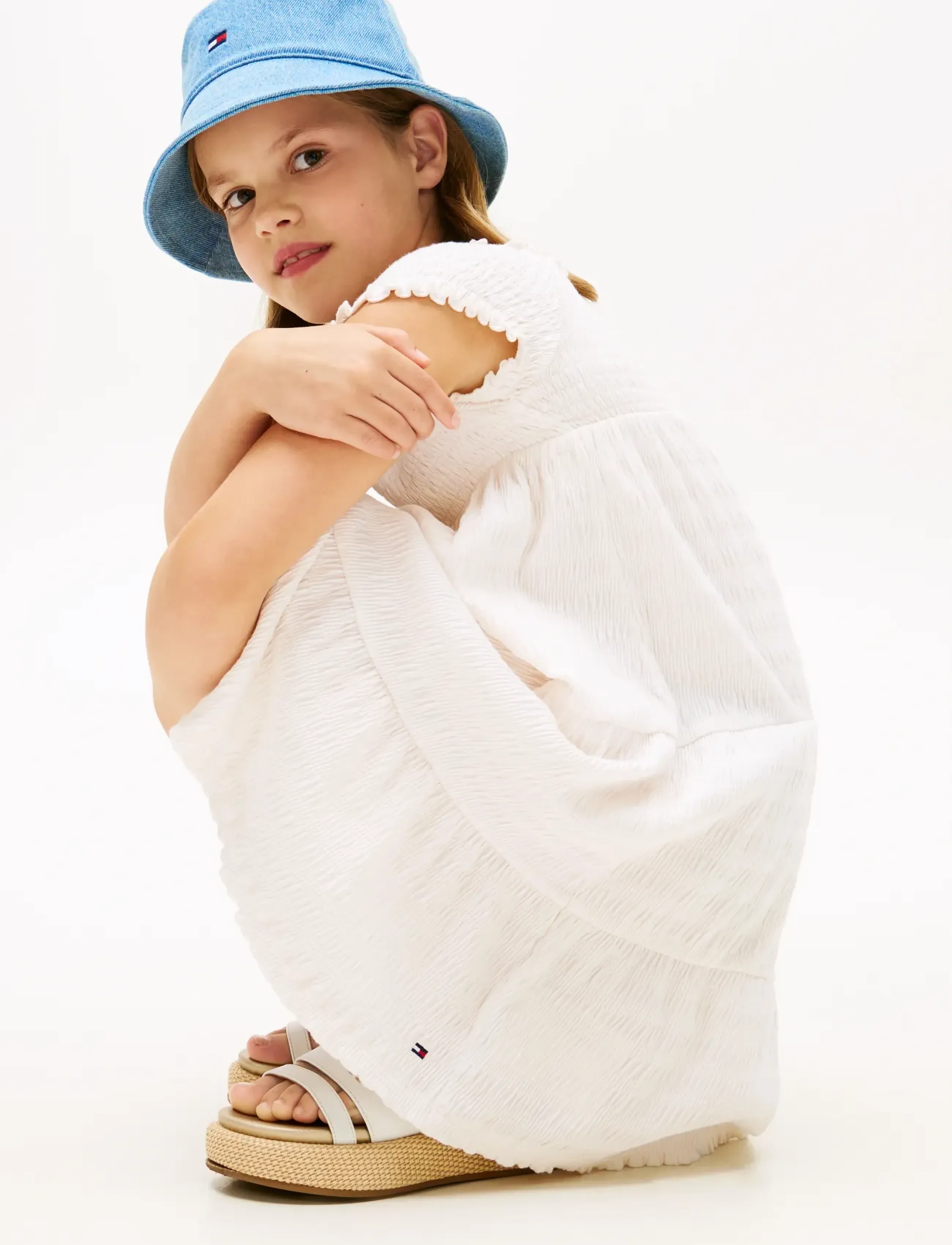 Tommy Hilfiger - TEXTURED SMOCK DRESS - kortærmede hverdagskjoler - ancient white - 2