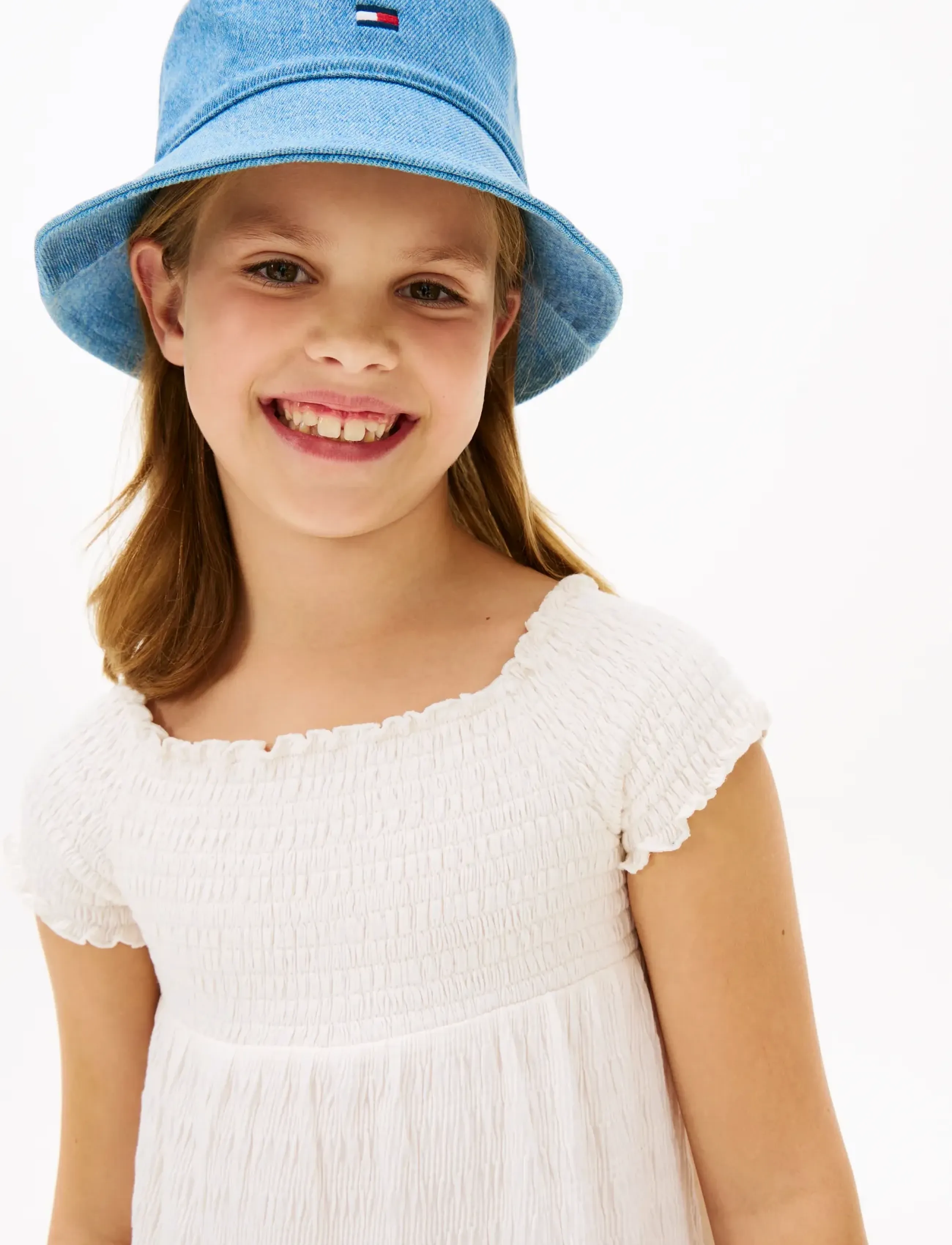 Tommy Hilfiger - TEXTURED SMOCK DRESS - kortærmede hverdagskjoler - ancient white - 3