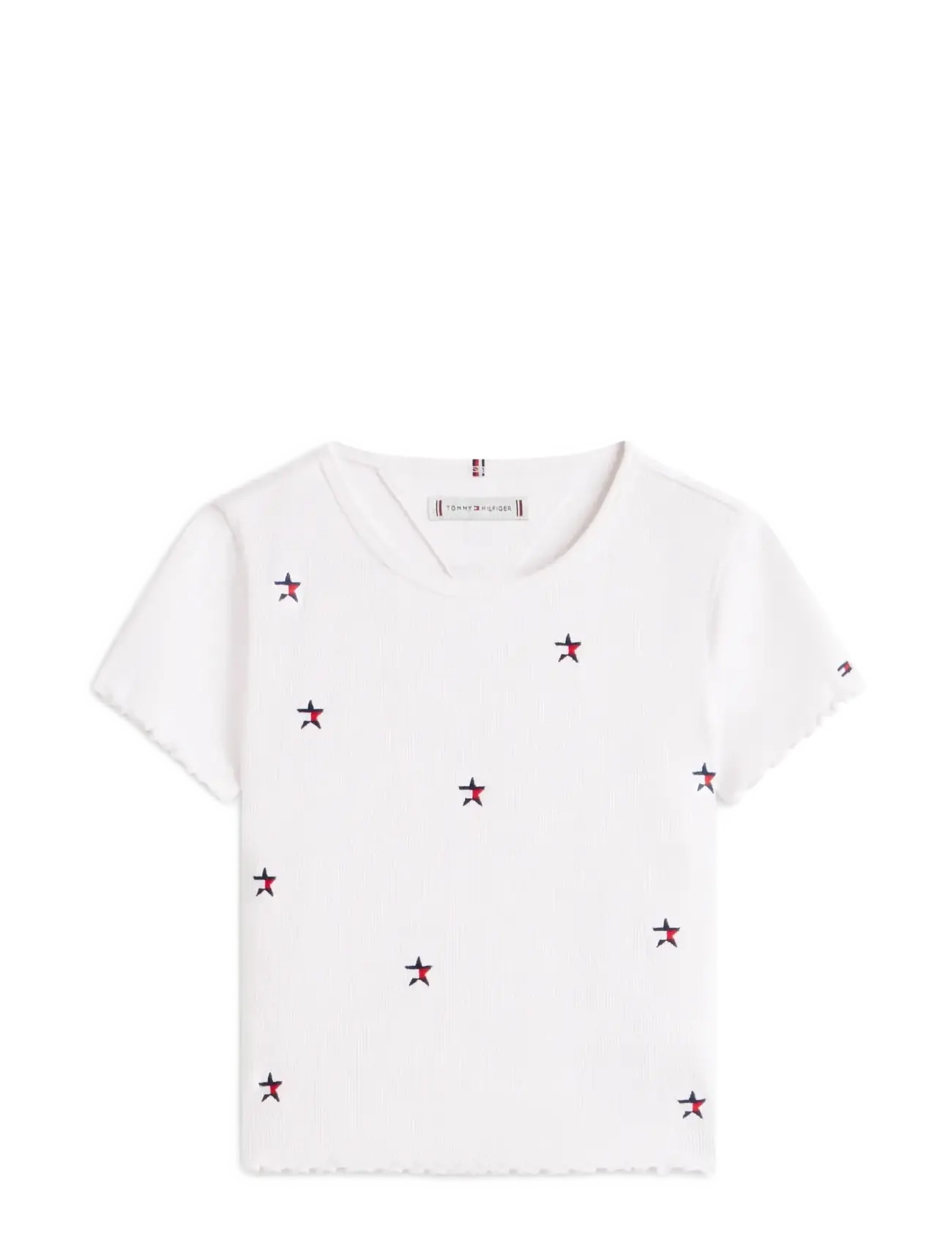 Tommy Hilfiger RIB STAR TOP - Kampagne - WHITE / white