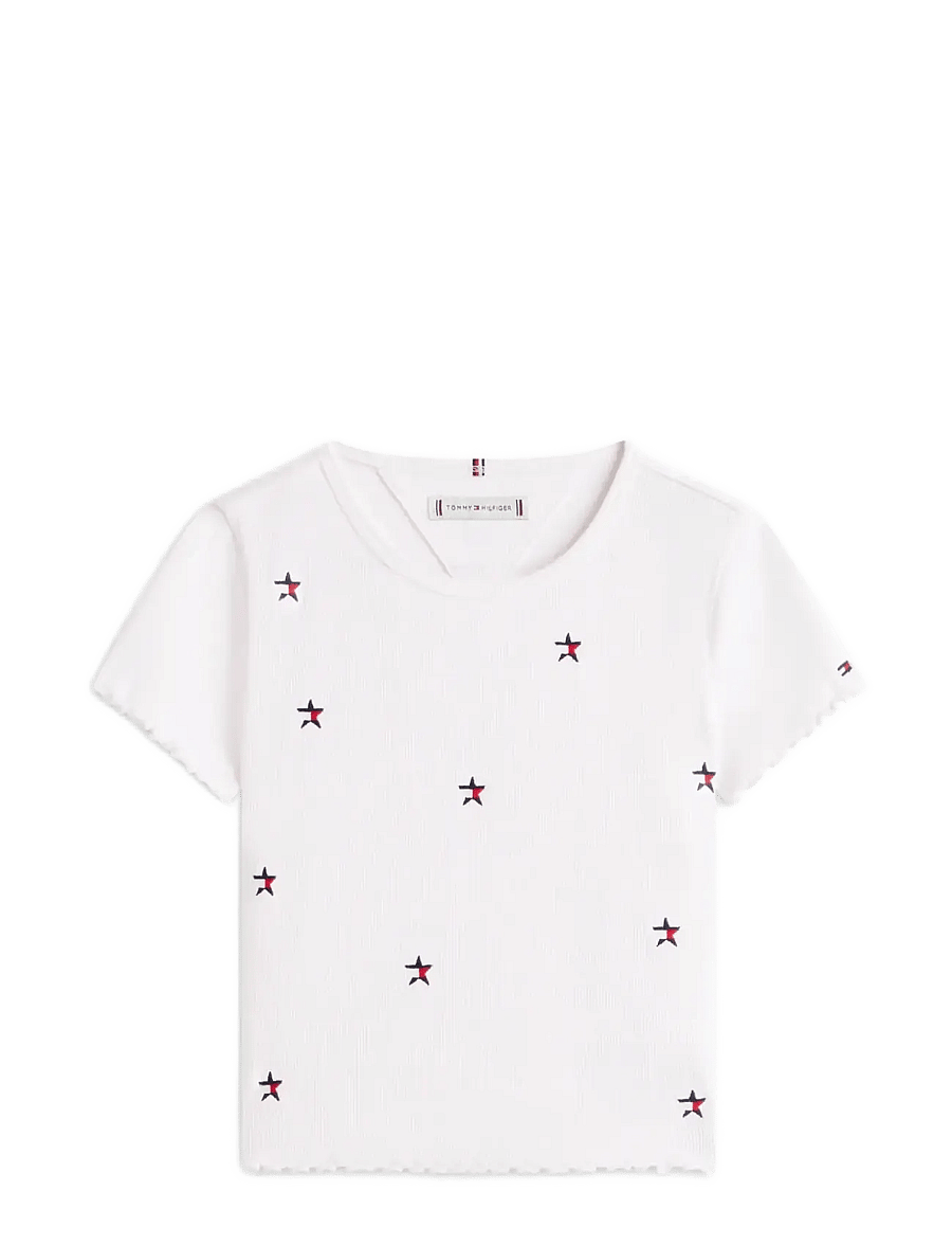 Tommy Hilfiger - RIB STAR TOP - kurzärmelige - white - 1