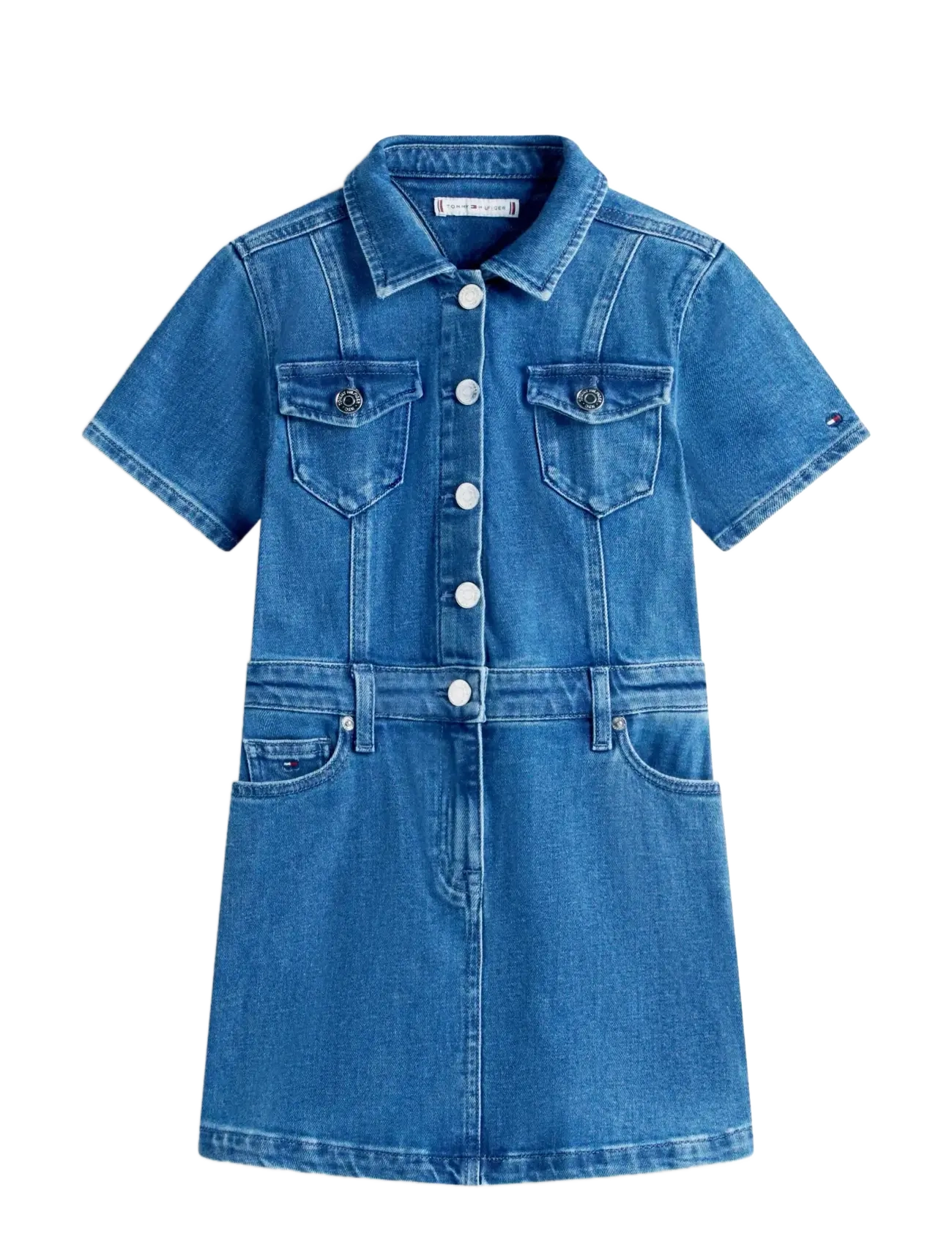 Tommy Hilfiger DENIM TRUCKER DRESS SS - Kjoler & nederdele - TRUEBLUEDENIM / blue