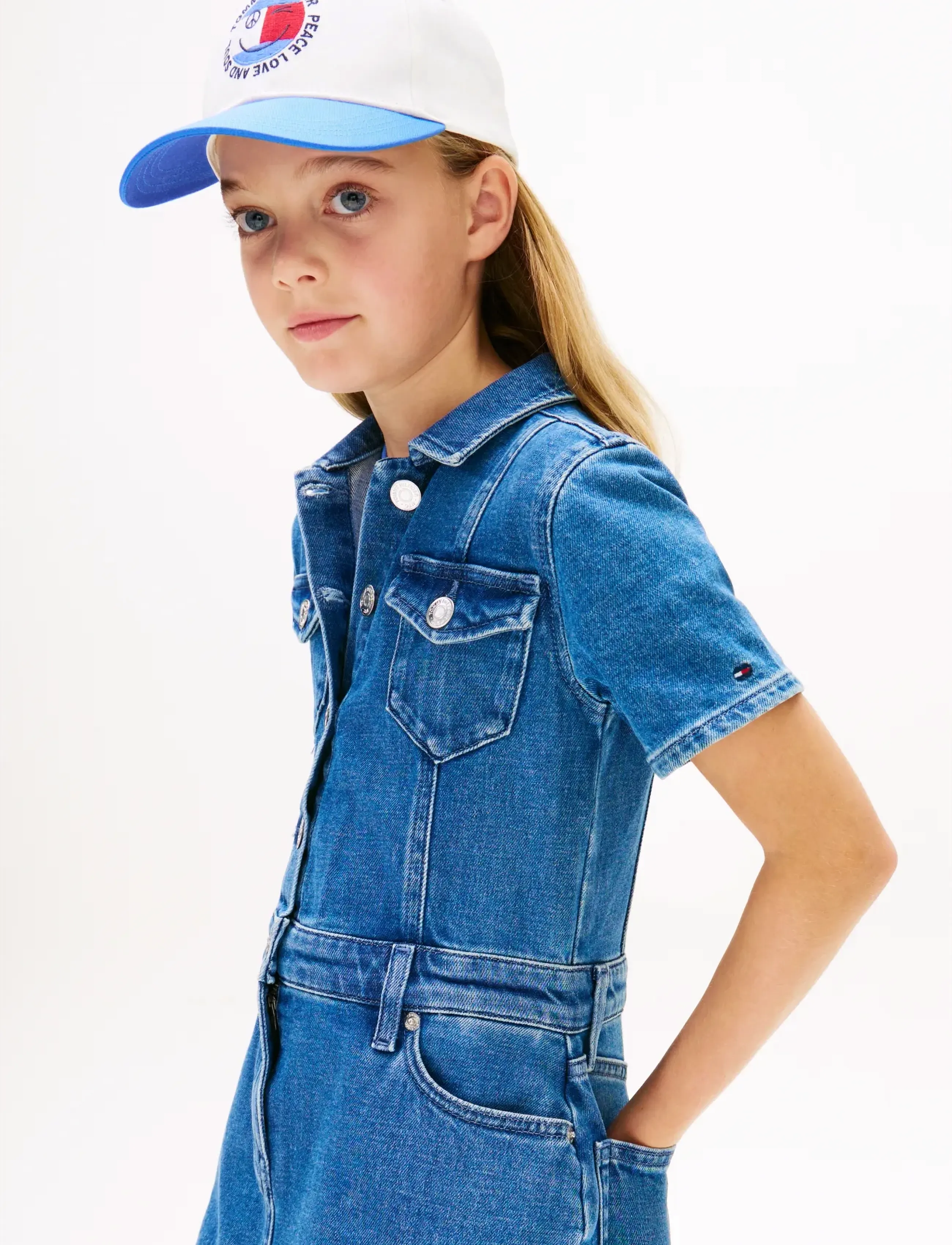Tommy Hilfiger - DENIM TRUCKER DRESS SS - kortærmede hverdagskjoler - truebluedenim - 3