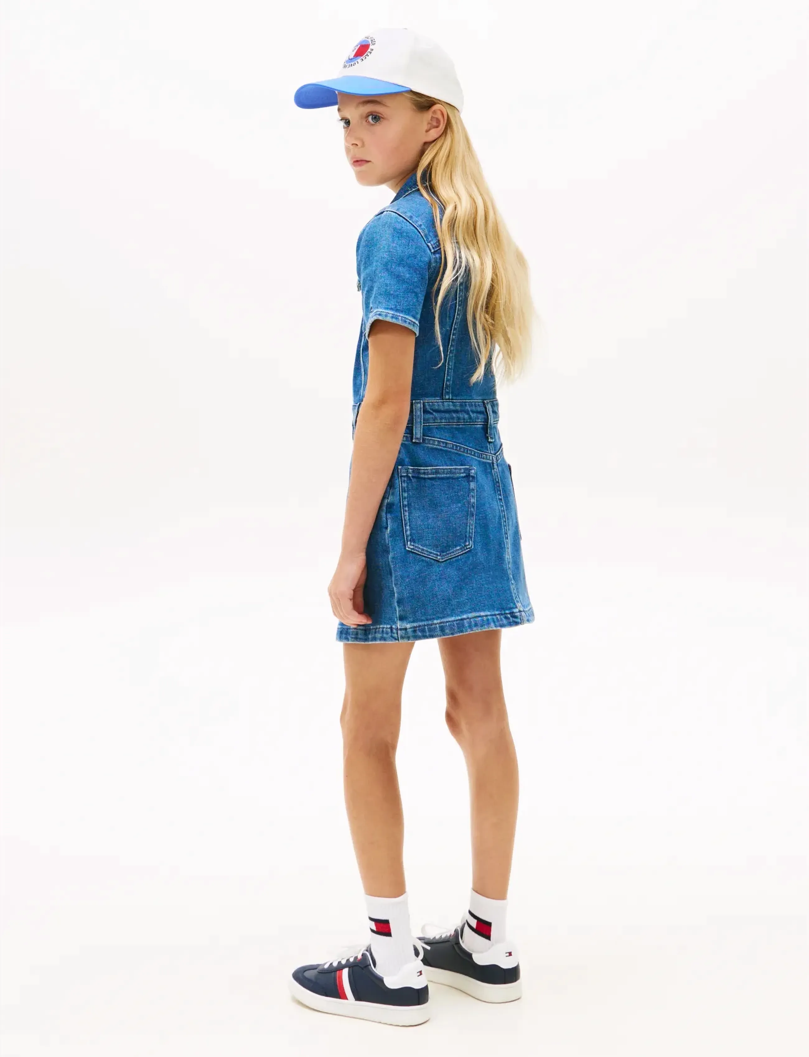 Tommy Hilfiger - DENIM TRUCKER DRESS SS - kortærmede hverdagskjoler - truebluedenim - 4