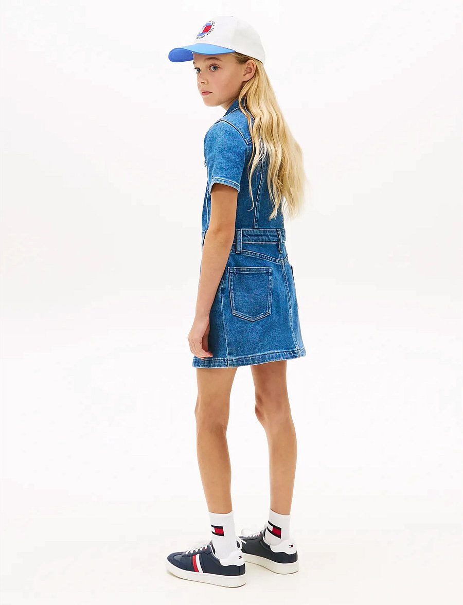Tommy Hilfiger - DENIM TRUCKER DRESS SS - kurzärmelige freizeitkleider - truebluedenim - 4