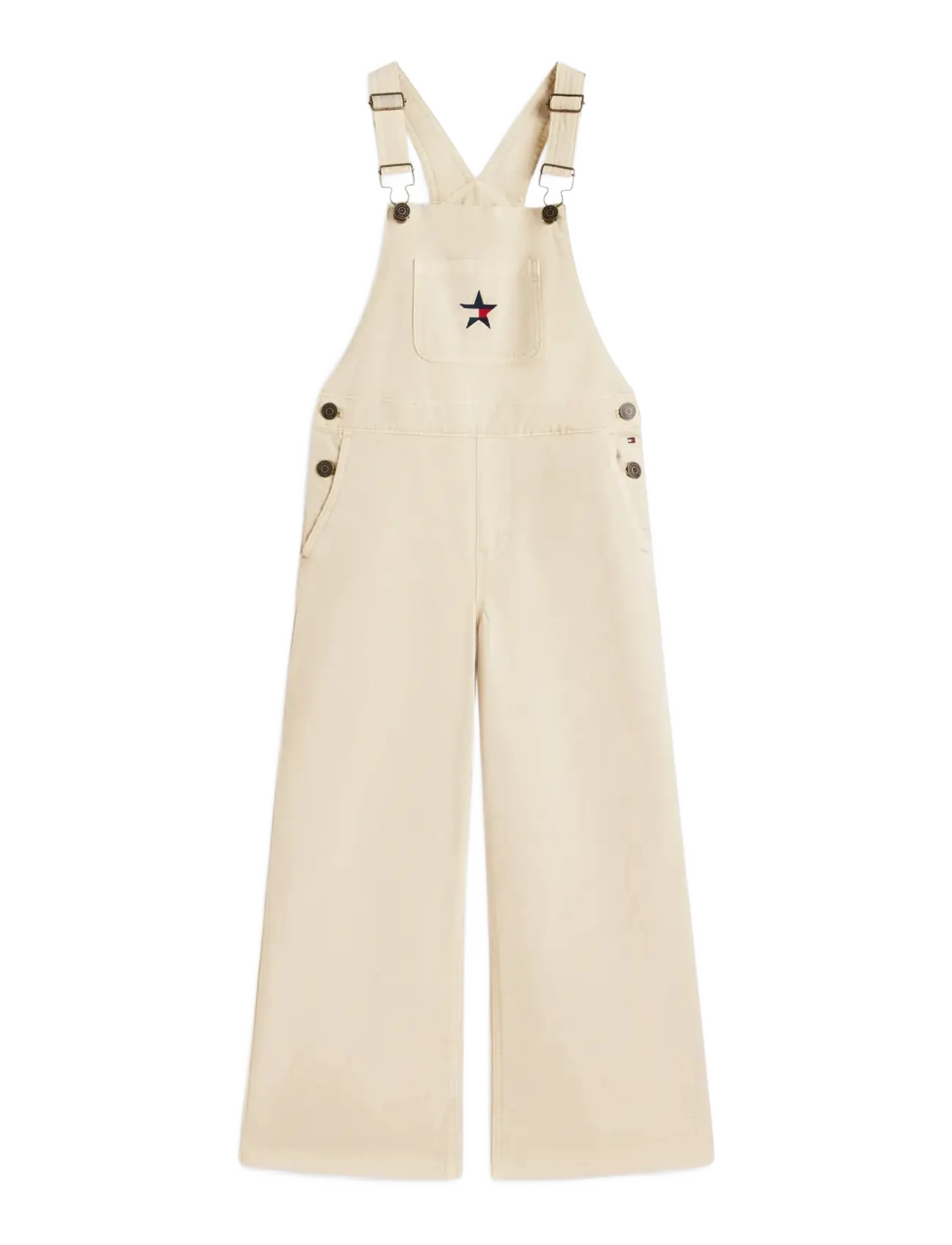 TOMMY HILFIGER Star Wide Bein Dungaree Cream - 140 - Kinder