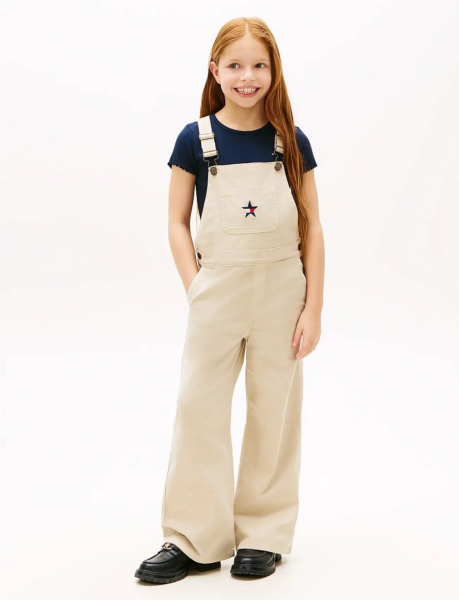 Tommy Hilfiger - STAR WIDE LEG DUNGAREE - overalls - classic beige - 0