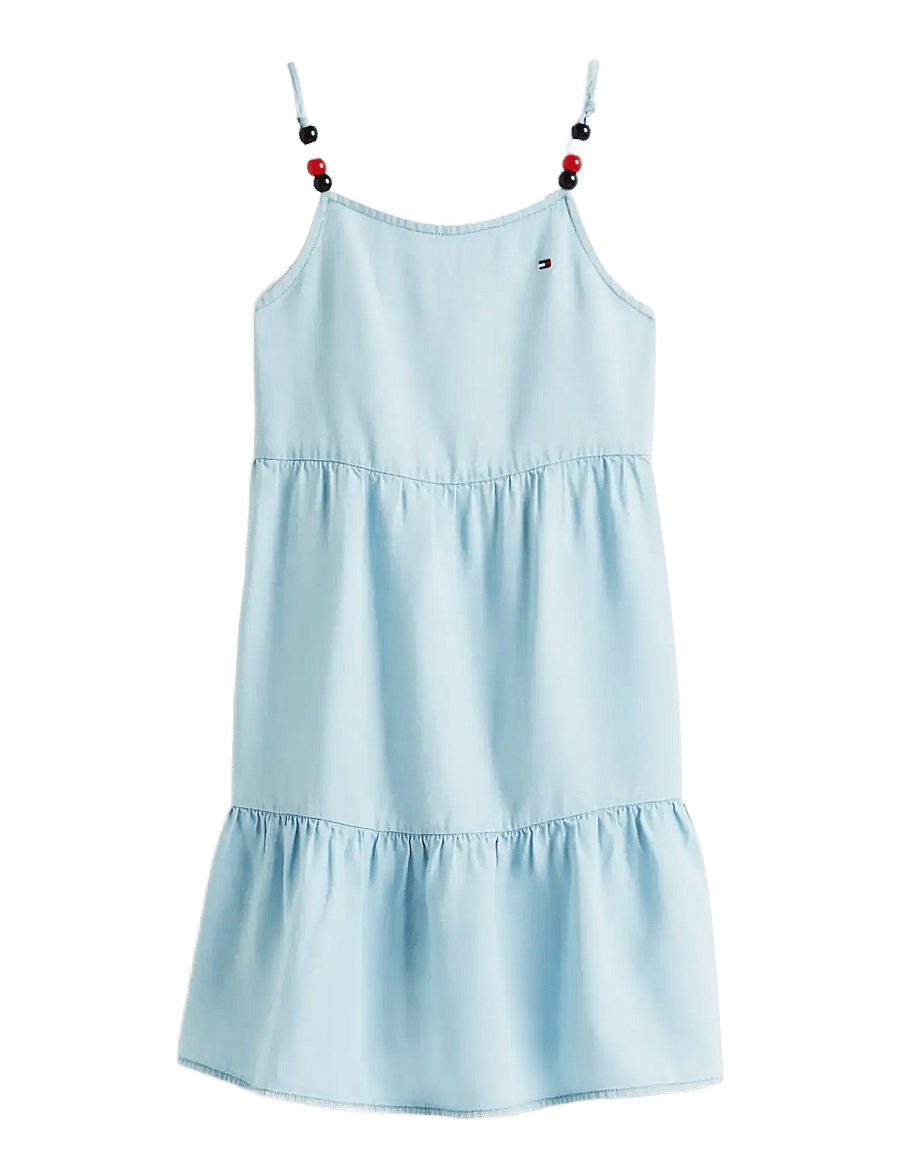 Tommy Hilfiger - TENCEL STRAP DRESS - robes décontractées sans manches - denim - 1