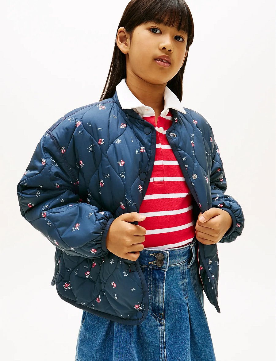 Tommy Hilfiger - QUILTED JACKET - steppjacken - dark night navy aop - 0