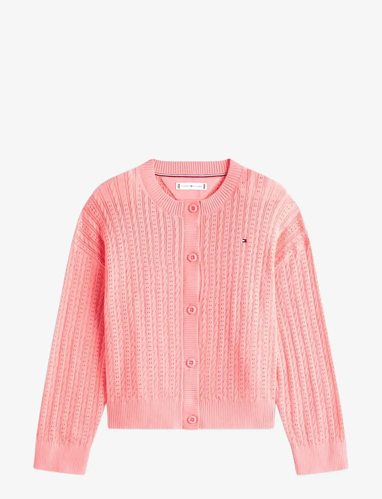 Tommy Hilfiger - POINTELLE CABLE CARDIGAN - kardiganid - tropical blush - 1