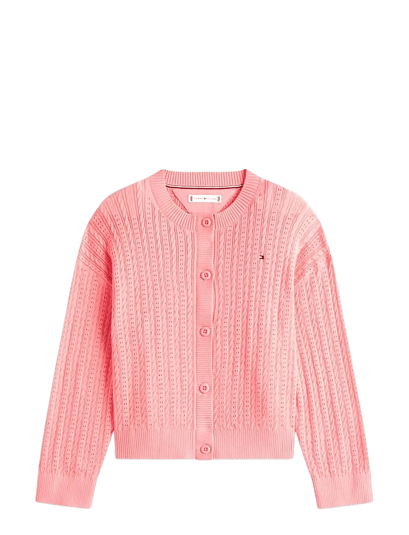 Tommy Hilfiger - POINTELLE CABLE CARDIGAN - kardiganid - tropical blush - 1