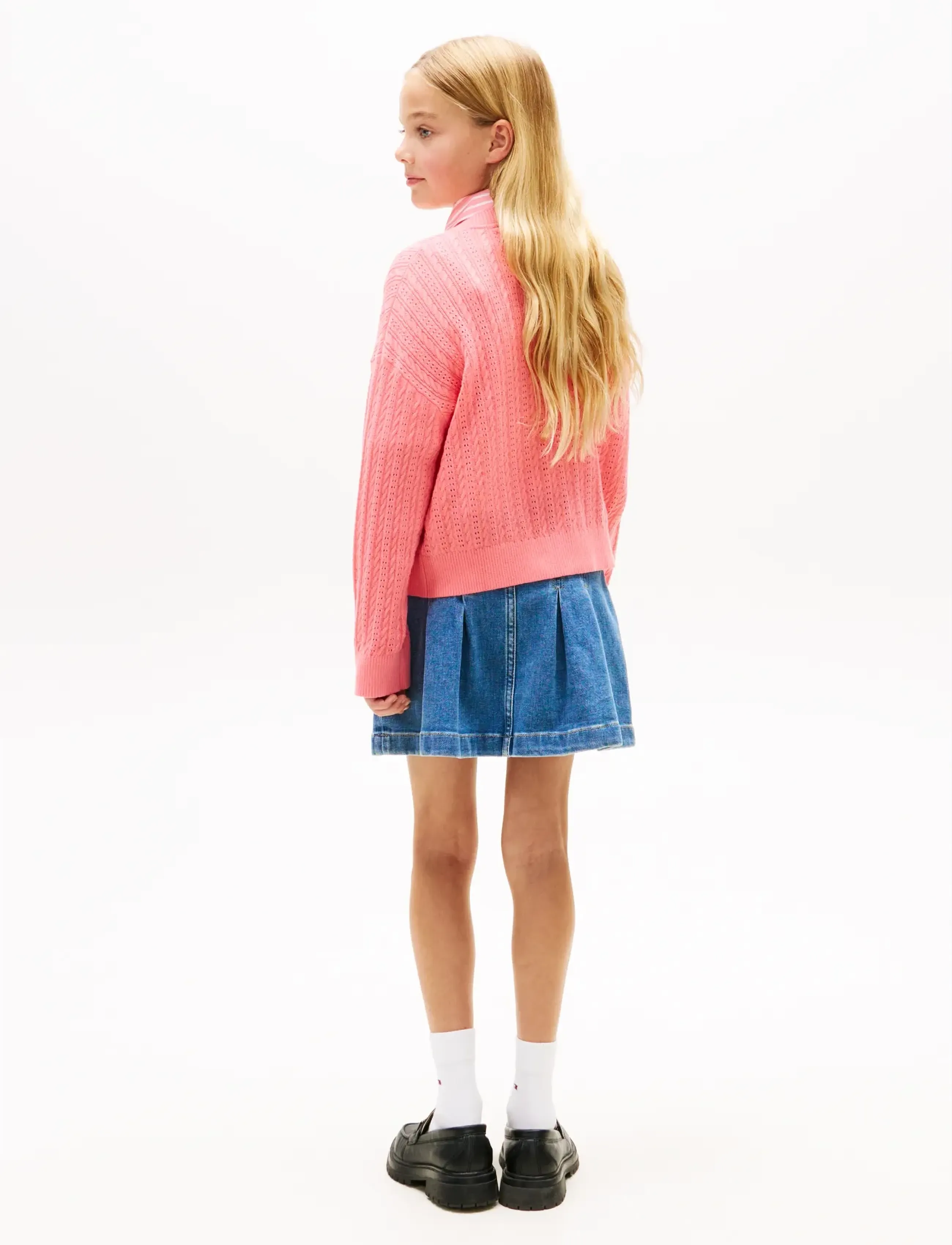 Tommy Hilfiger - POINTELLE CABLE CARDIGAN - cardigans - tropical blush - 2