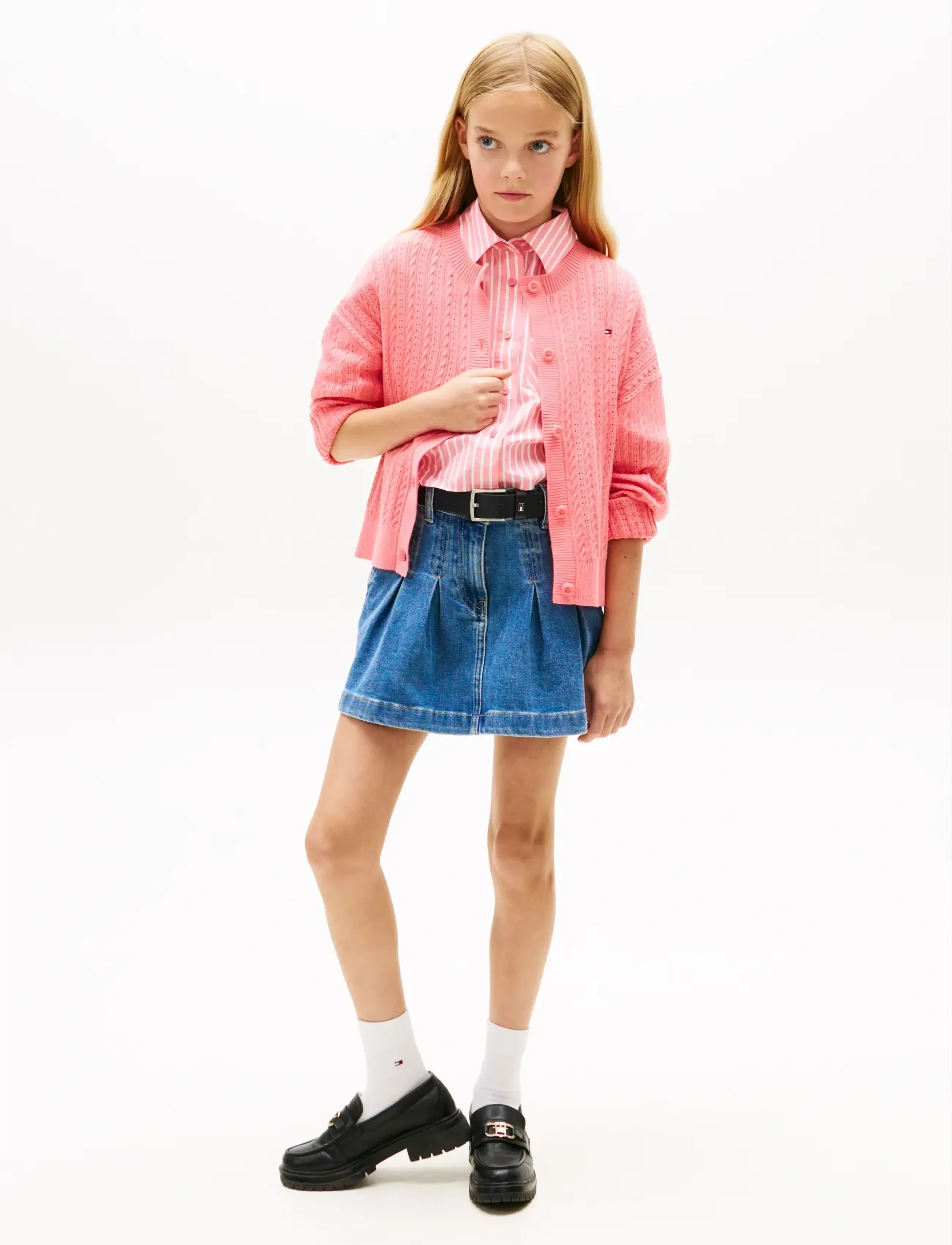 Tommy Hilfiger - POINTELLE CABLE CARDIGAN - cardigans - tropical blush - 3
