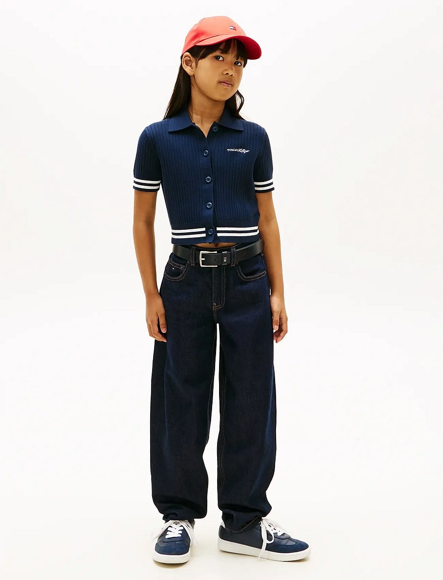 Tommy Hilfiger - SWEATER RIB POLO SS - kortærmede poloer - dark night navy - 3