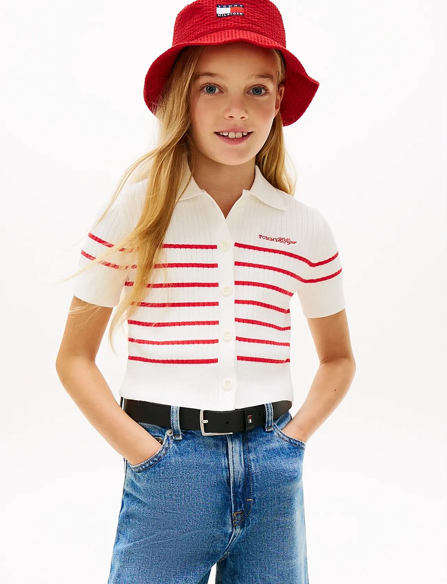 Tommy Hilfiger - SWEATER RIB POLO SS - kortærmede poloer - red alert - 0