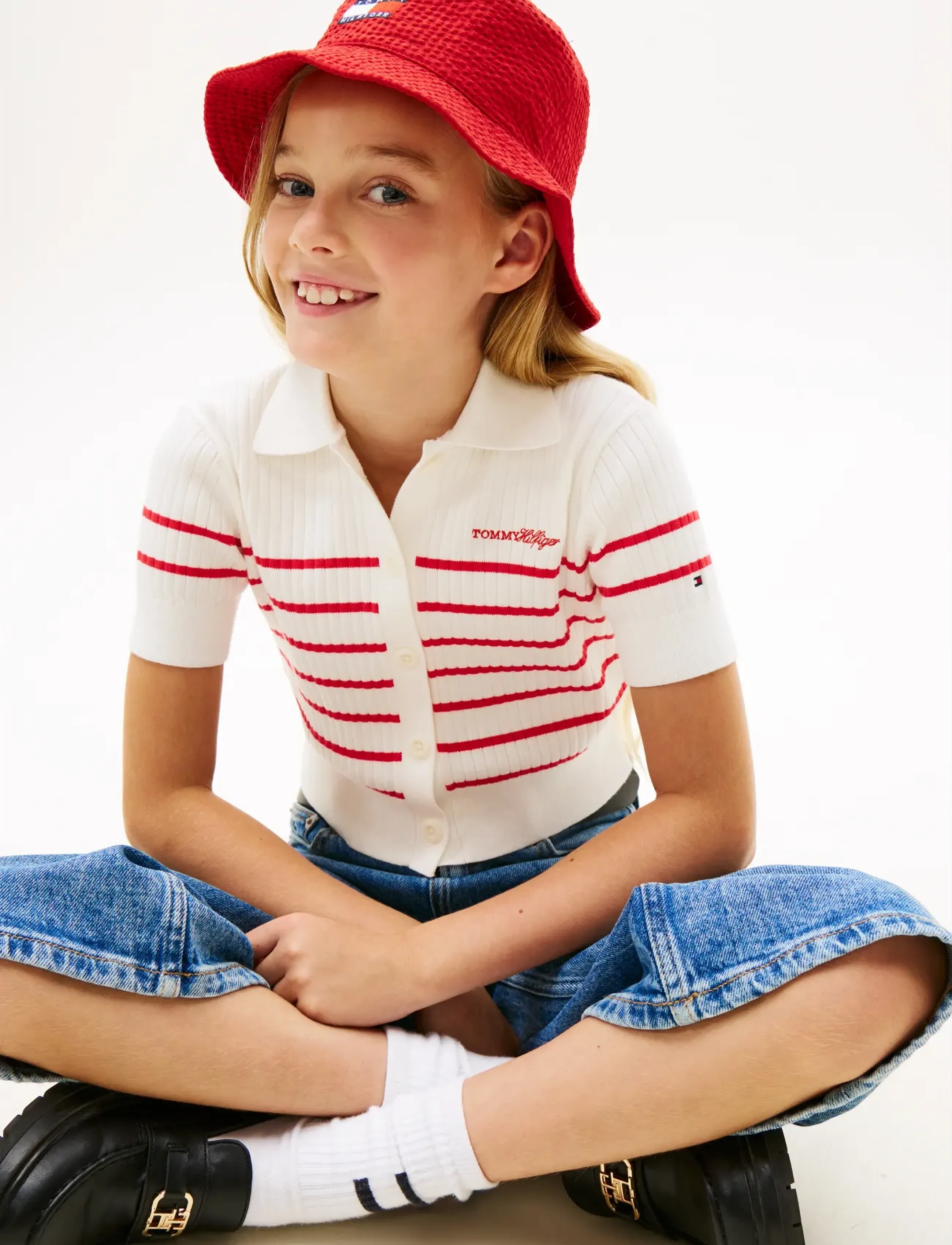 Tommy Hilfiger - SWEATER RIB POLO SS - kortærmede poloer - red alert - 4