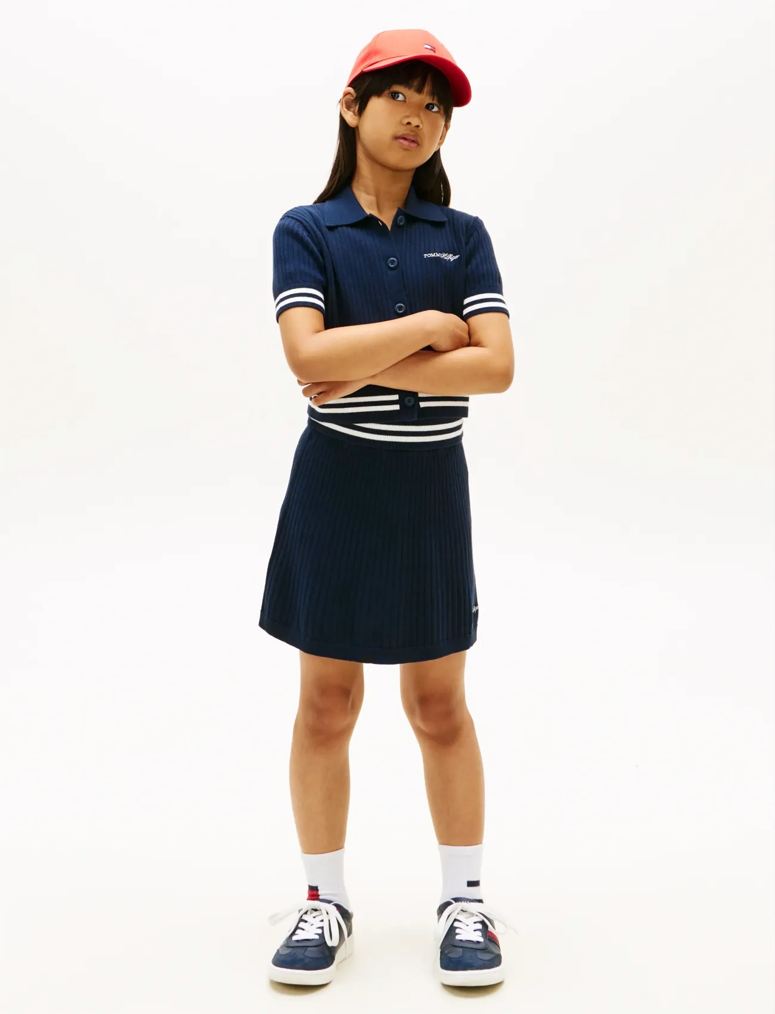 Tommy Hilfiger - SWEATER RIB SKIRT - stutt pils - dark night navy - 3
