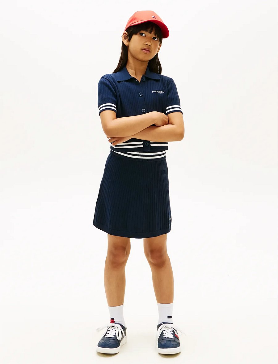 Tommy Hilfiger - SWEATER RIB SKIRT - korte nederdele - dark night navy - 3
