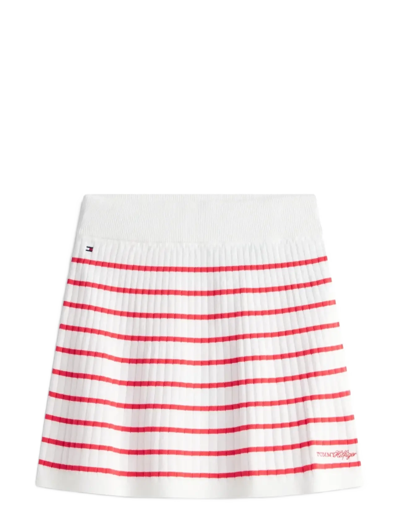 Tommy Hilfiger SWEATER RIB SKIRT - Winter Deals - RED ALERT STRIPES / red