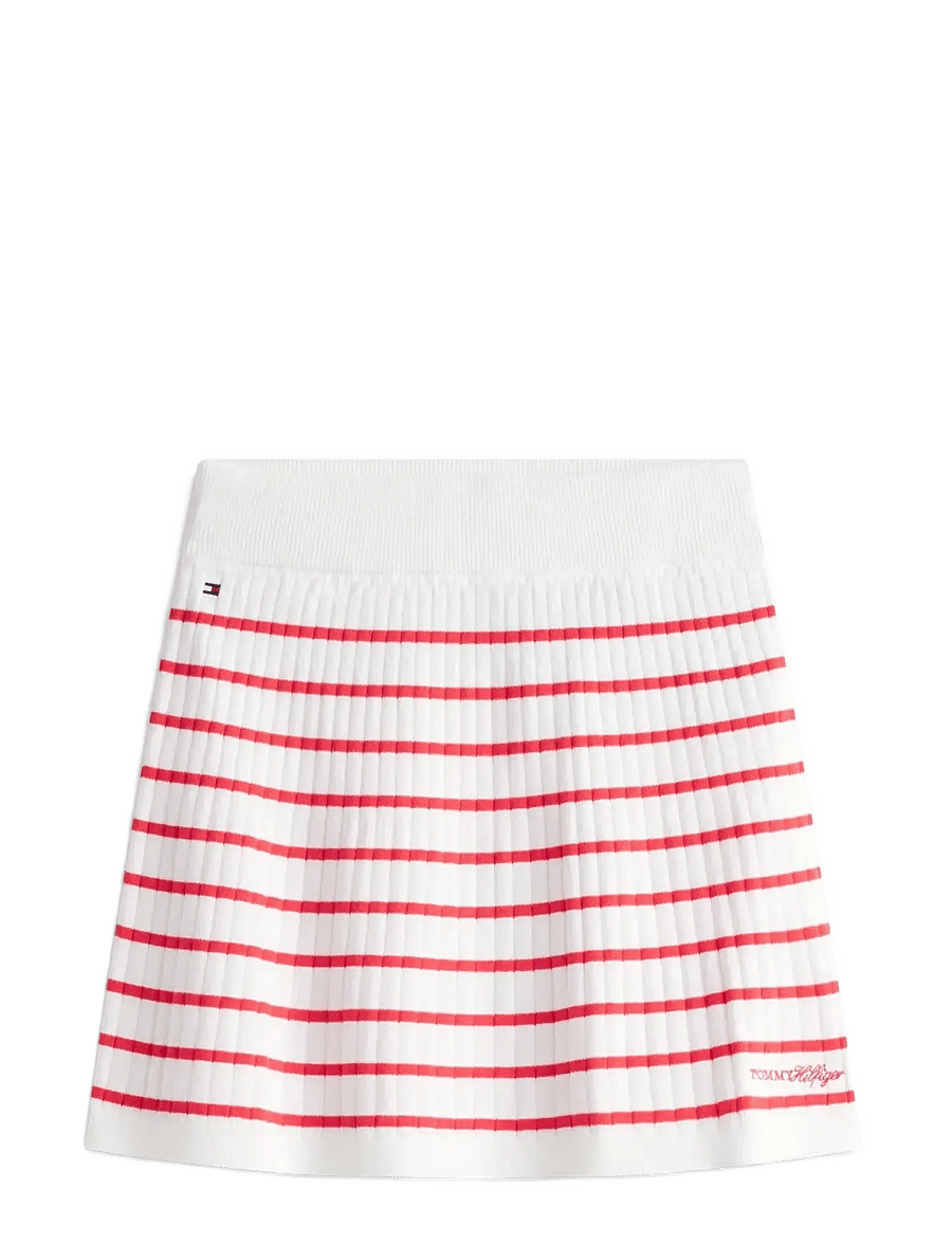 Tommy Hilfiger - SWEATER RIB SKIRT - korte nederdele - red alert stripes - 1