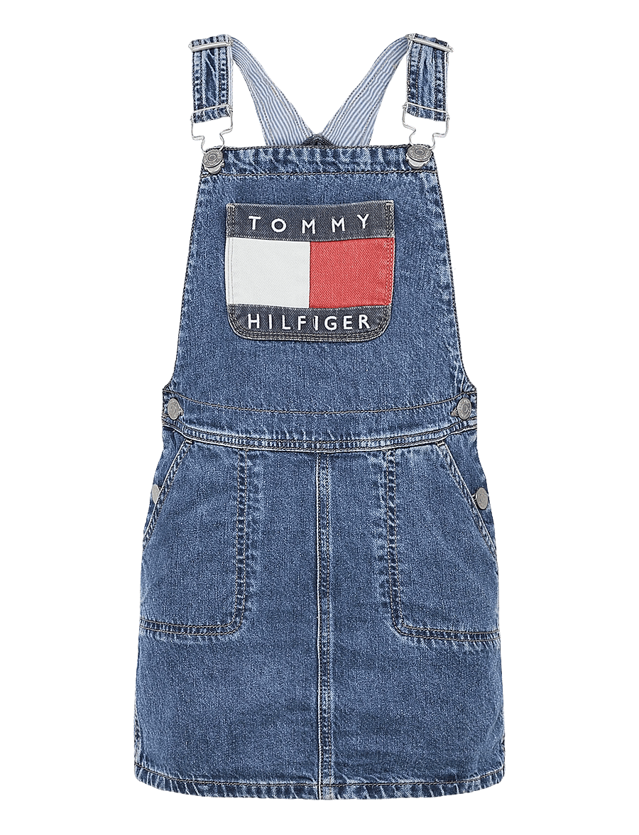 Tommy Hilfiger - DUNGAREE DRESS HERITAGE FLAG - dungaree dresses - denim medium 04 - 1