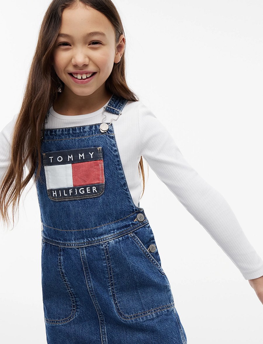 Tommy Hilfiger - DUNGAREE DRESS HERITAGE FLAG - dungaree dresses - denim medium 04 - 3