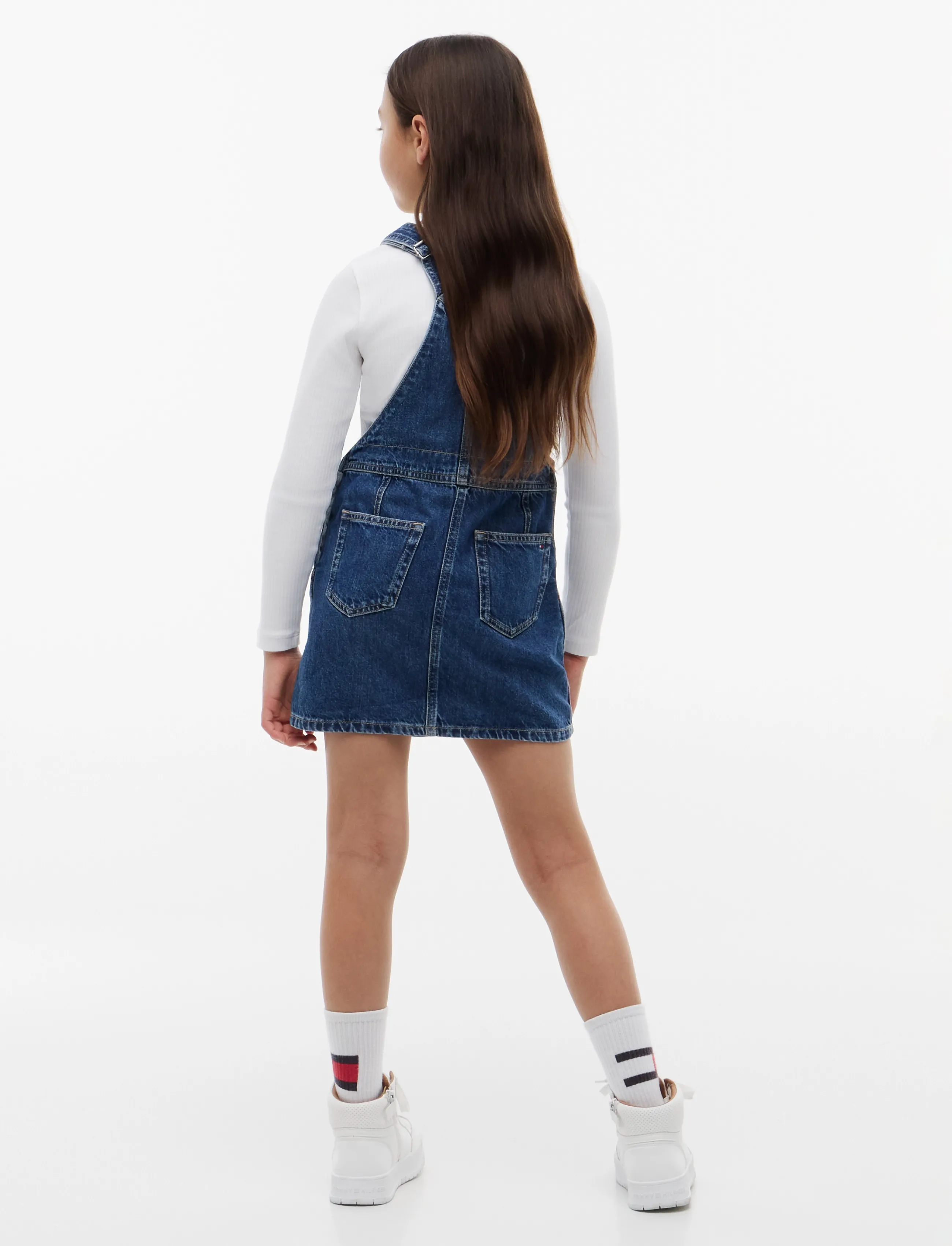 Tommy Hilfiger - DUNGAREE DRESS HERITAGE FLAG - denim medium 04 - 5