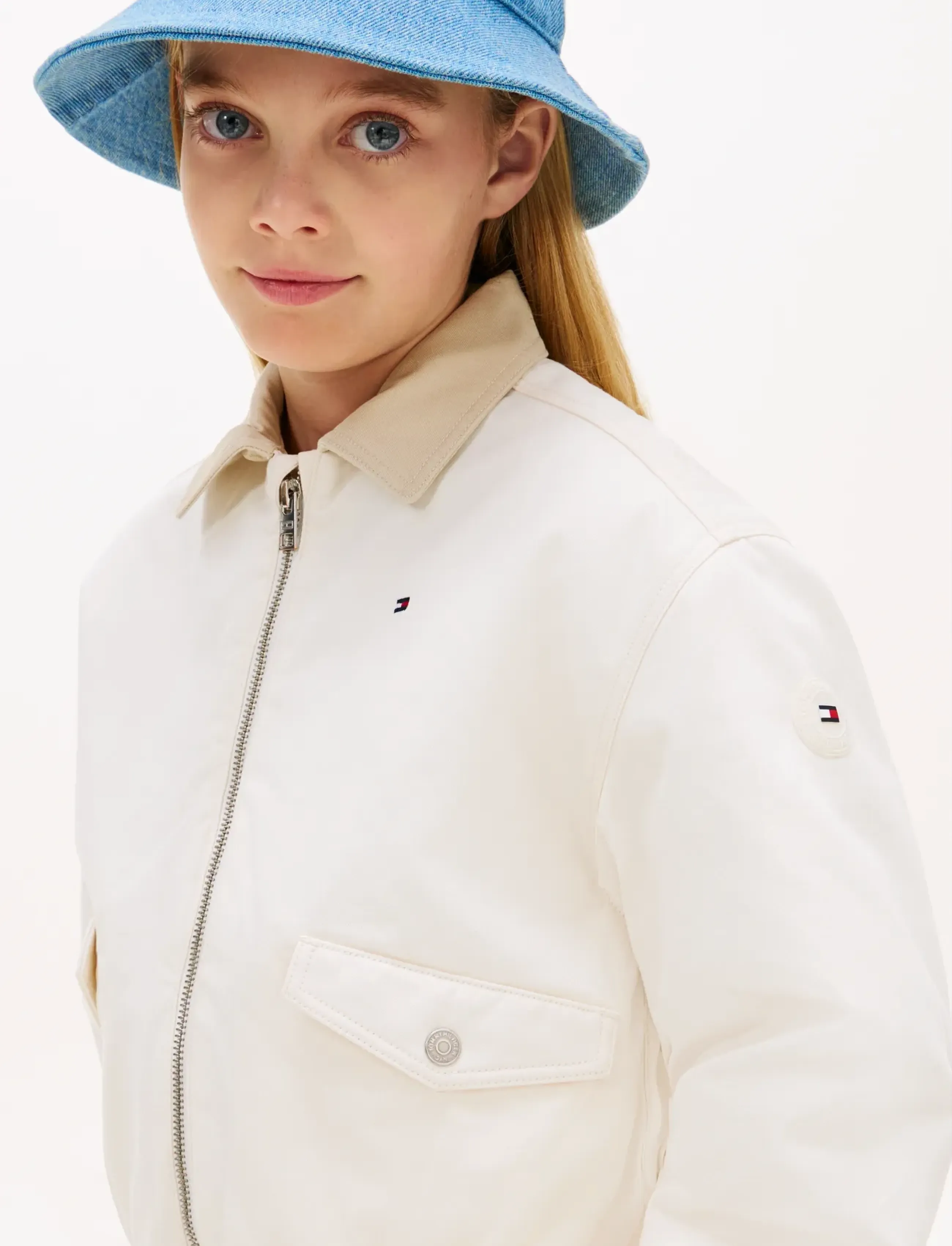Tommy Hilfiger - COTTON EMB JACKET - leichte jacken - ancient white - 4