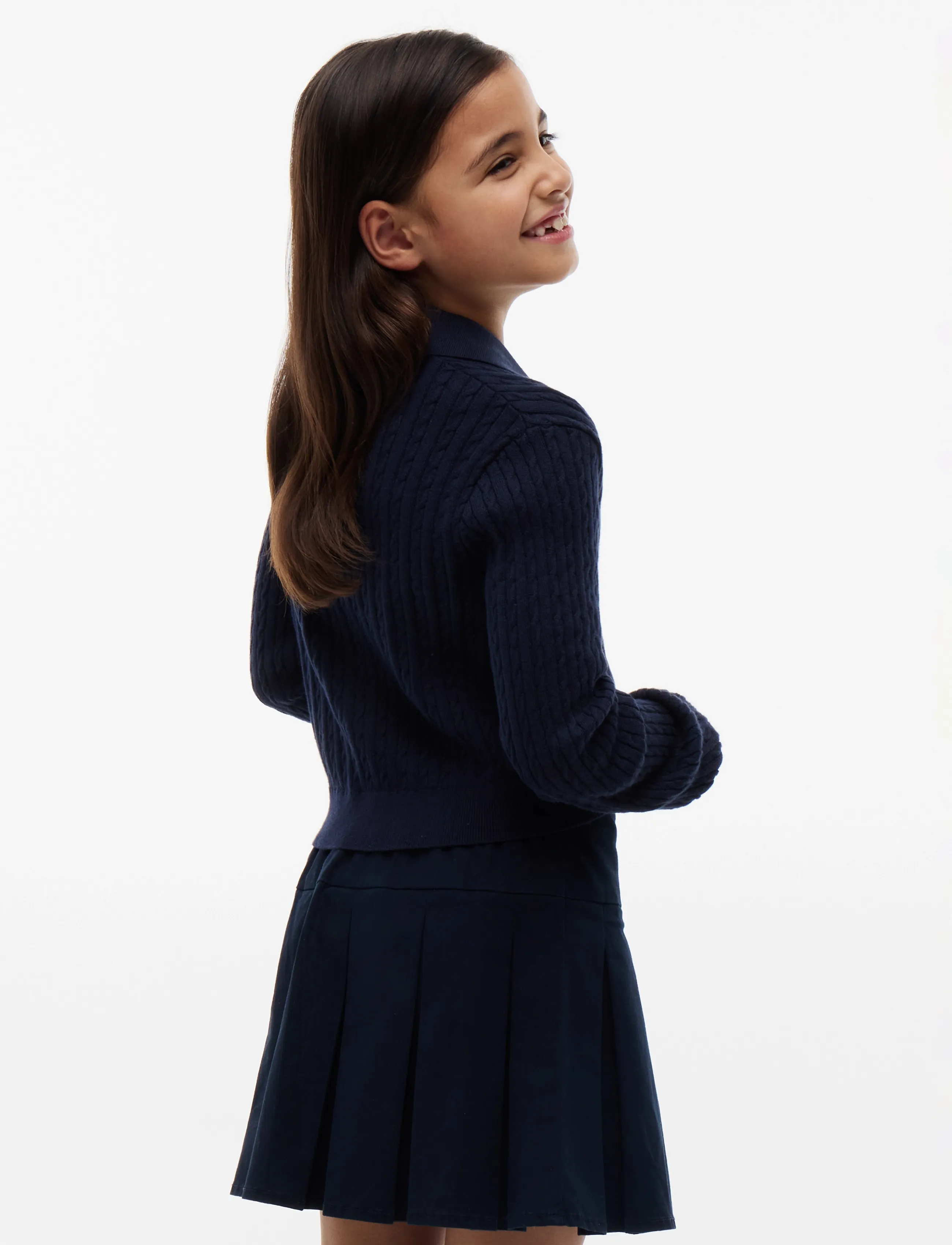 Polo Collar Rib Cardigan 2