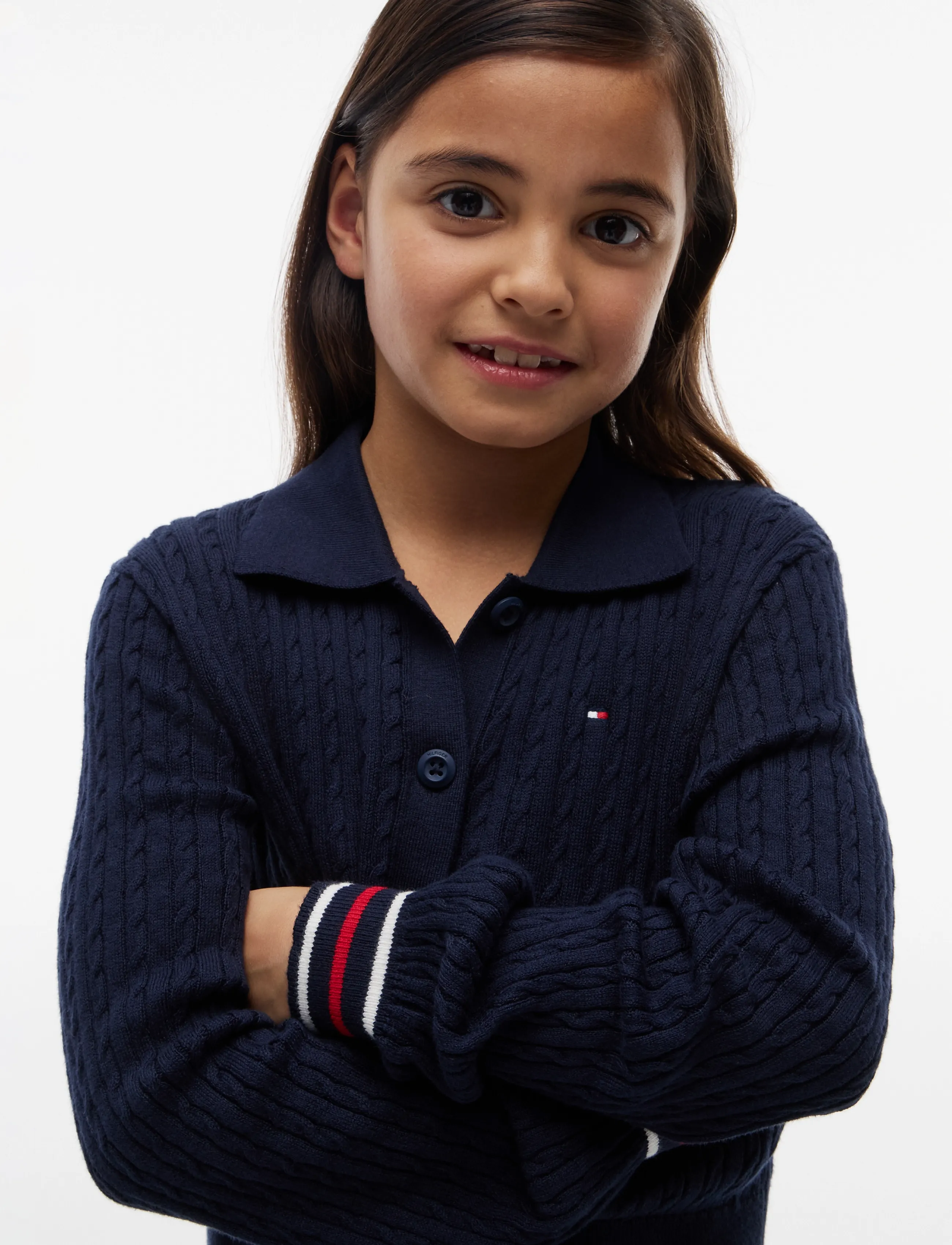 Polo Collar Rib Cardigan 3