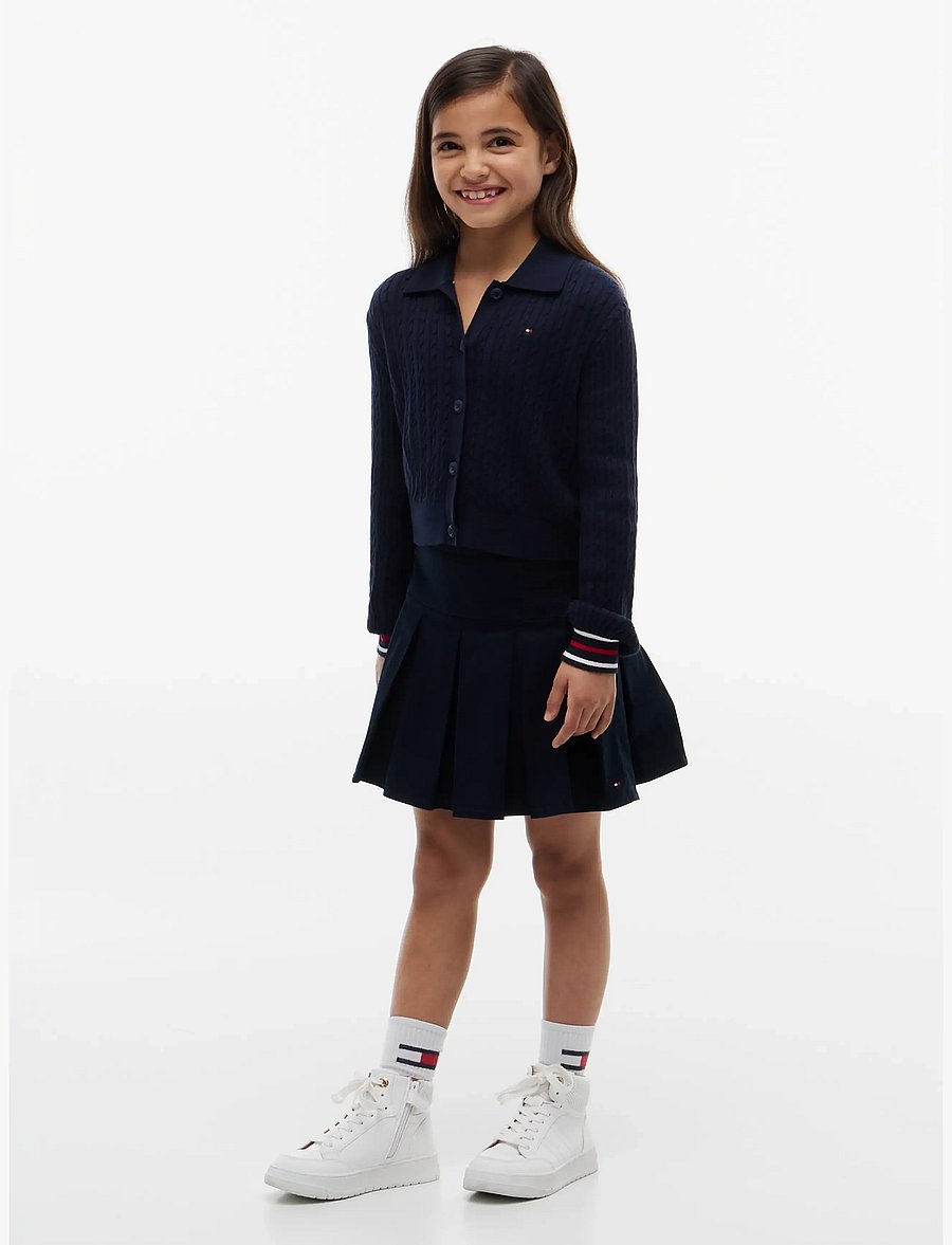 Tommy Hilfiger - POLO COLLAR RIB CARDIGAN - gilets - dark night navy - 4