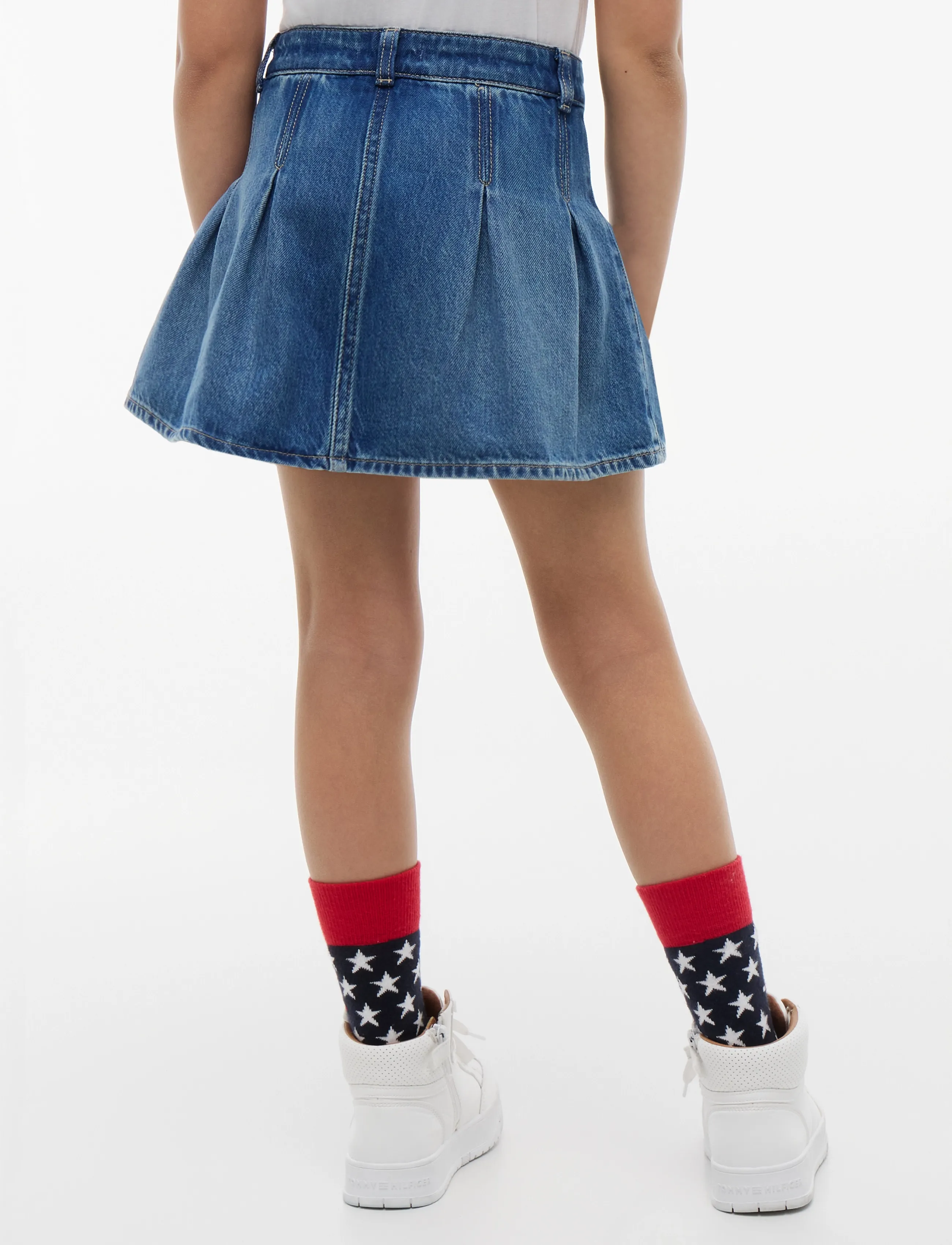 Tommy Hilfiger - DENIM PLEATED SKIRT - denim dark 02 vintage - 2