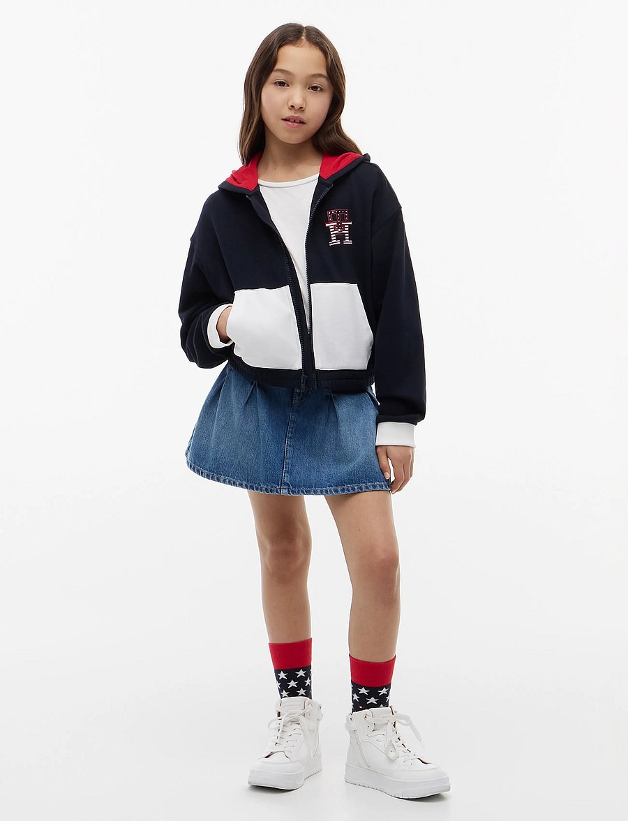 Tommy Hilfiger - DENIM PLEATED SKIRT - denim dark 02 vintage - 3