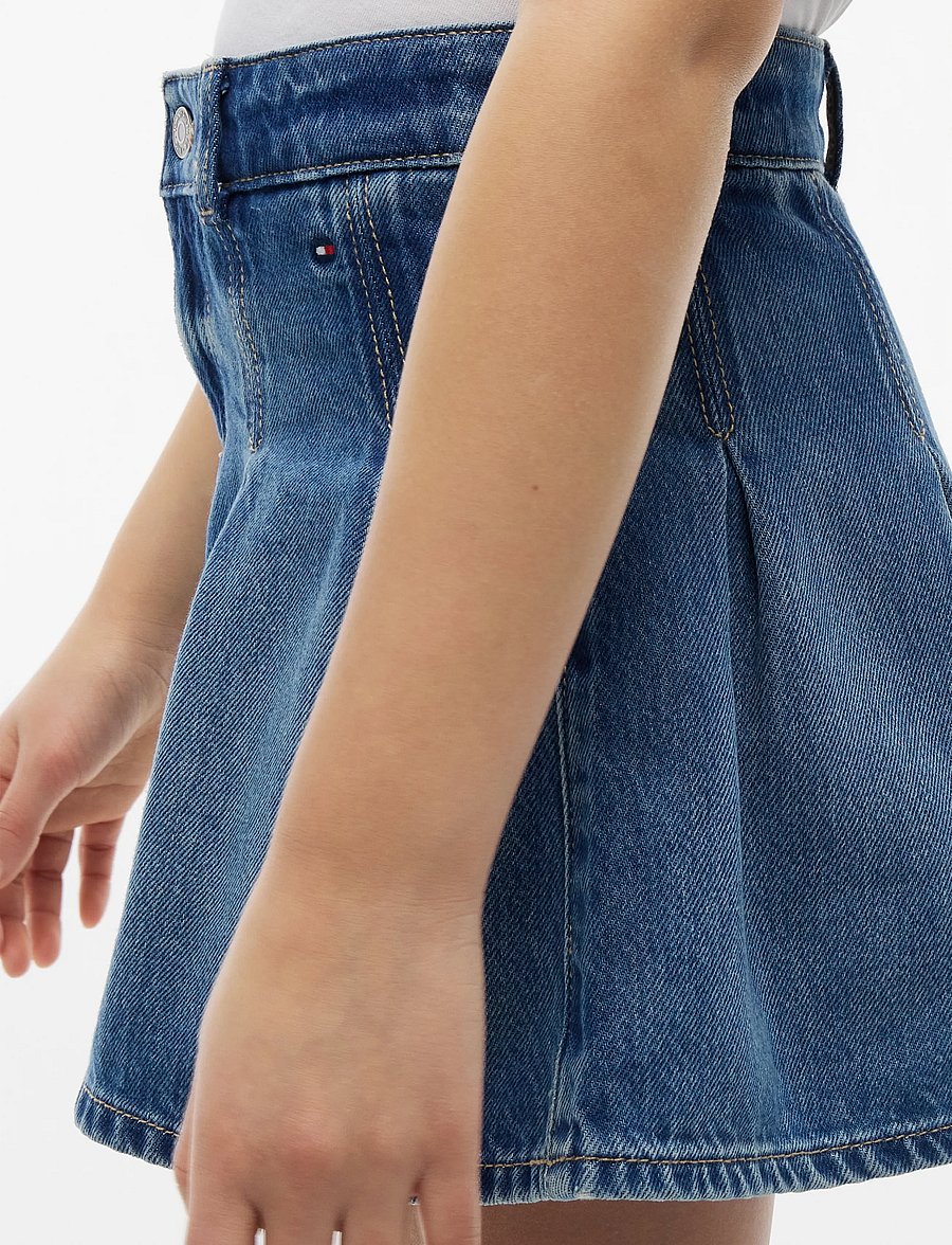 Tommy Hilfiger - DENIM PLEATED SKIRT - denim dark 02 vintage - 4