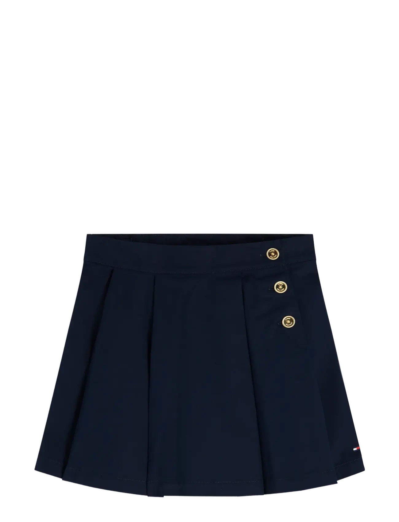 Tommy Hilfiger GOLD BUTTON PLEATED SKIRT - Miniseelikud - DARK NIGHT NAVY / navy