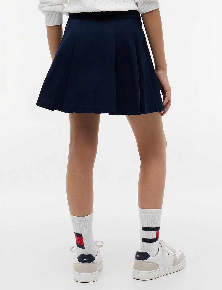 Tommy Hilfiger - GOLD BUTTON PLEATED SKIRT - kurze röcke - dark night navy - 2