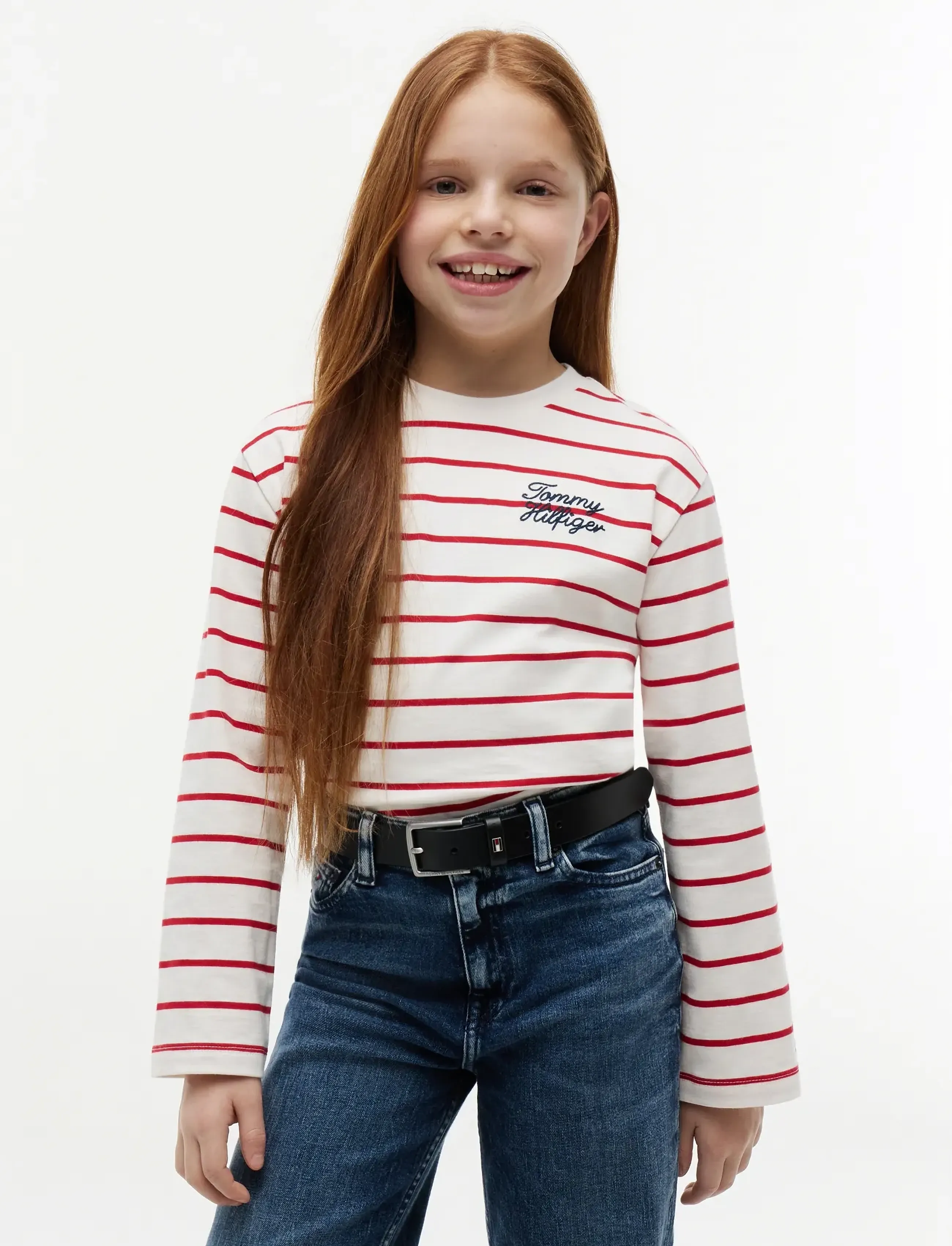 Tommy Hilfiger Tommy Hilfiger Sripe Tee Ls, 46, Red, T-Shirts > Langærmede T-shirts, Børn